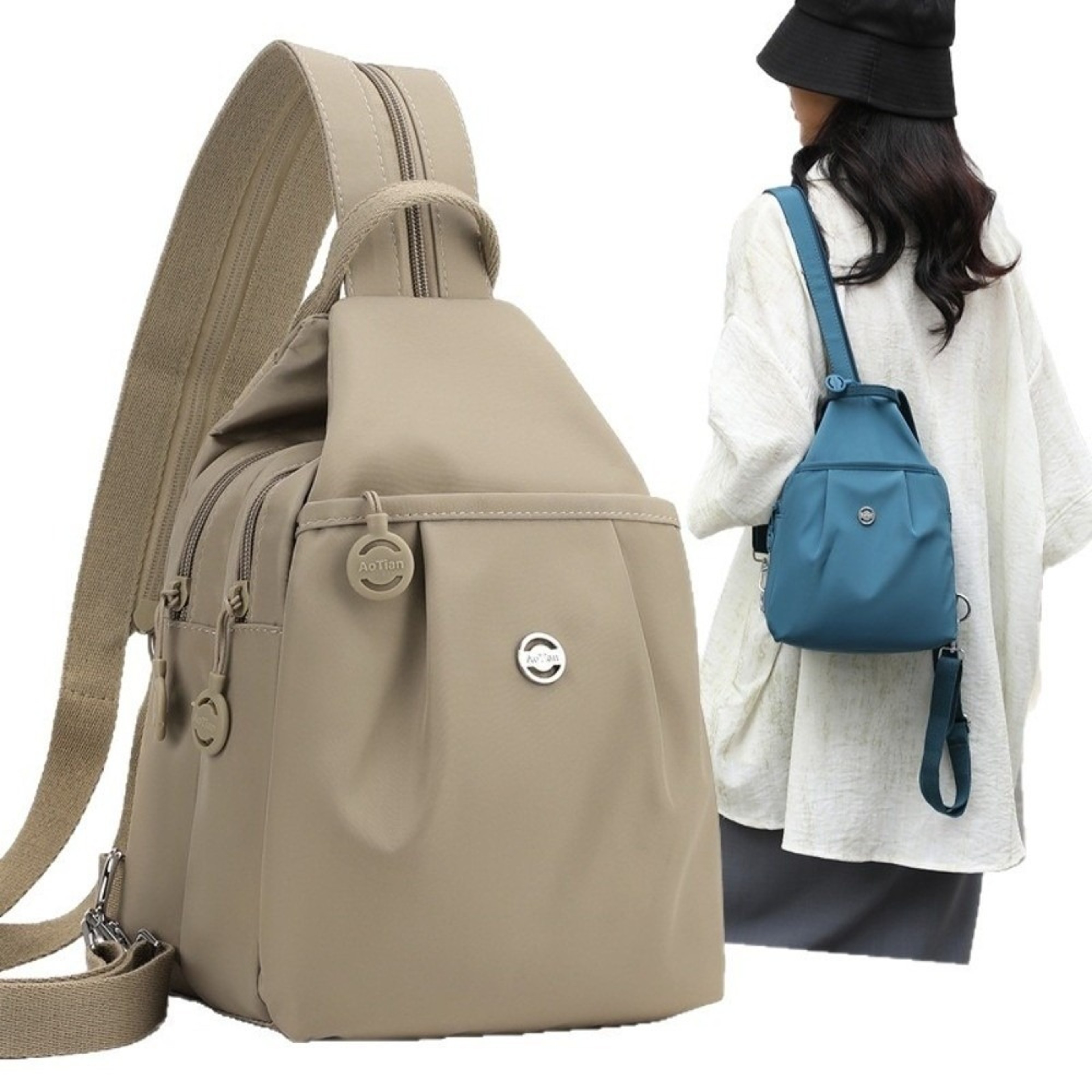 Sling Backpack Large Capacity Crossbody Travel Shoulder Bag 14
