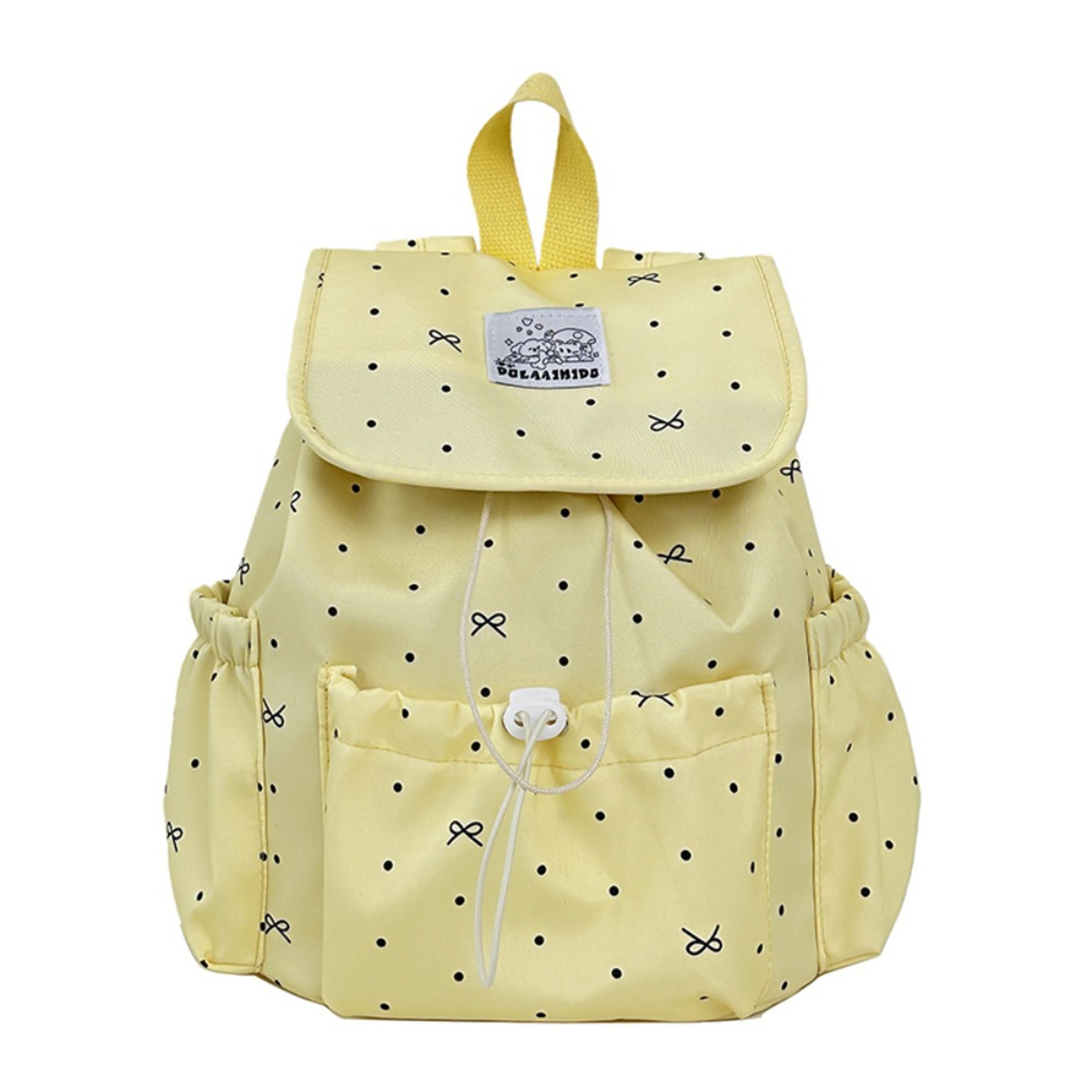 Womens Backpack Large Capacity Drawstring Backpack With Polka Dot Design Preppy School Travel Bag 1