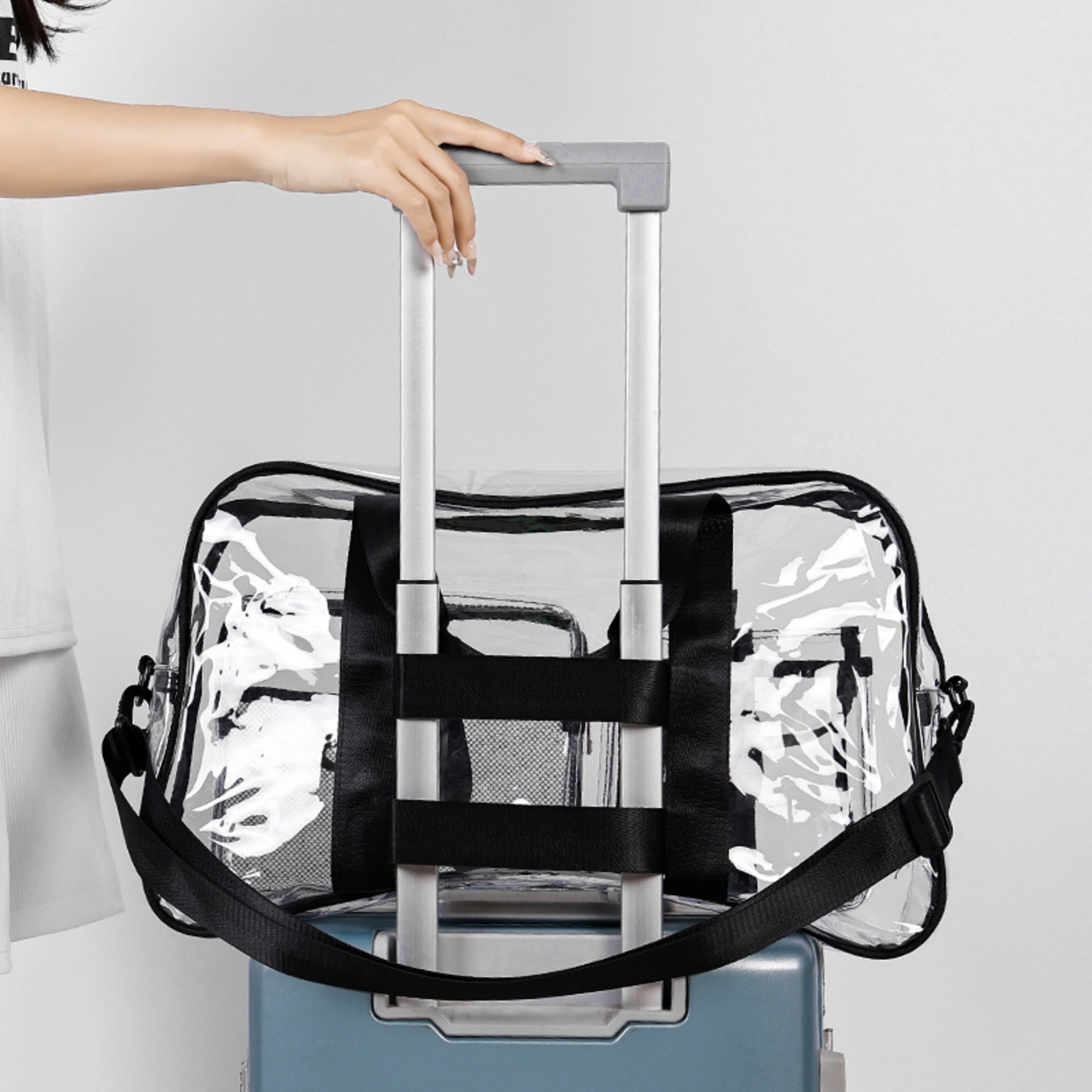 Swim Bag Transparent Beach Tote With Large Capacity Travel Shoulder Design 8