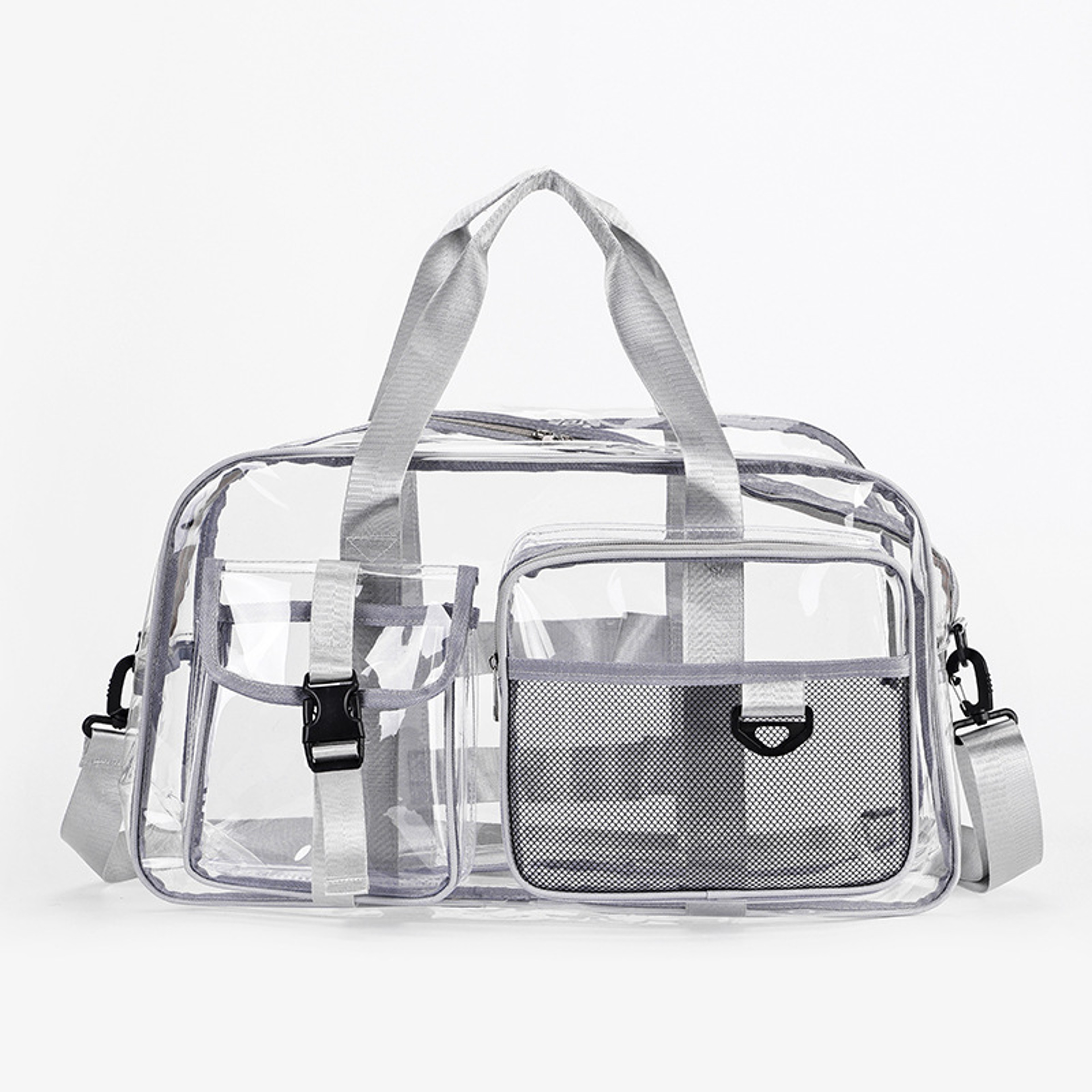 Swim Bag Transparent Beach Tote With Large Capacity Travel Shoulder Design 1