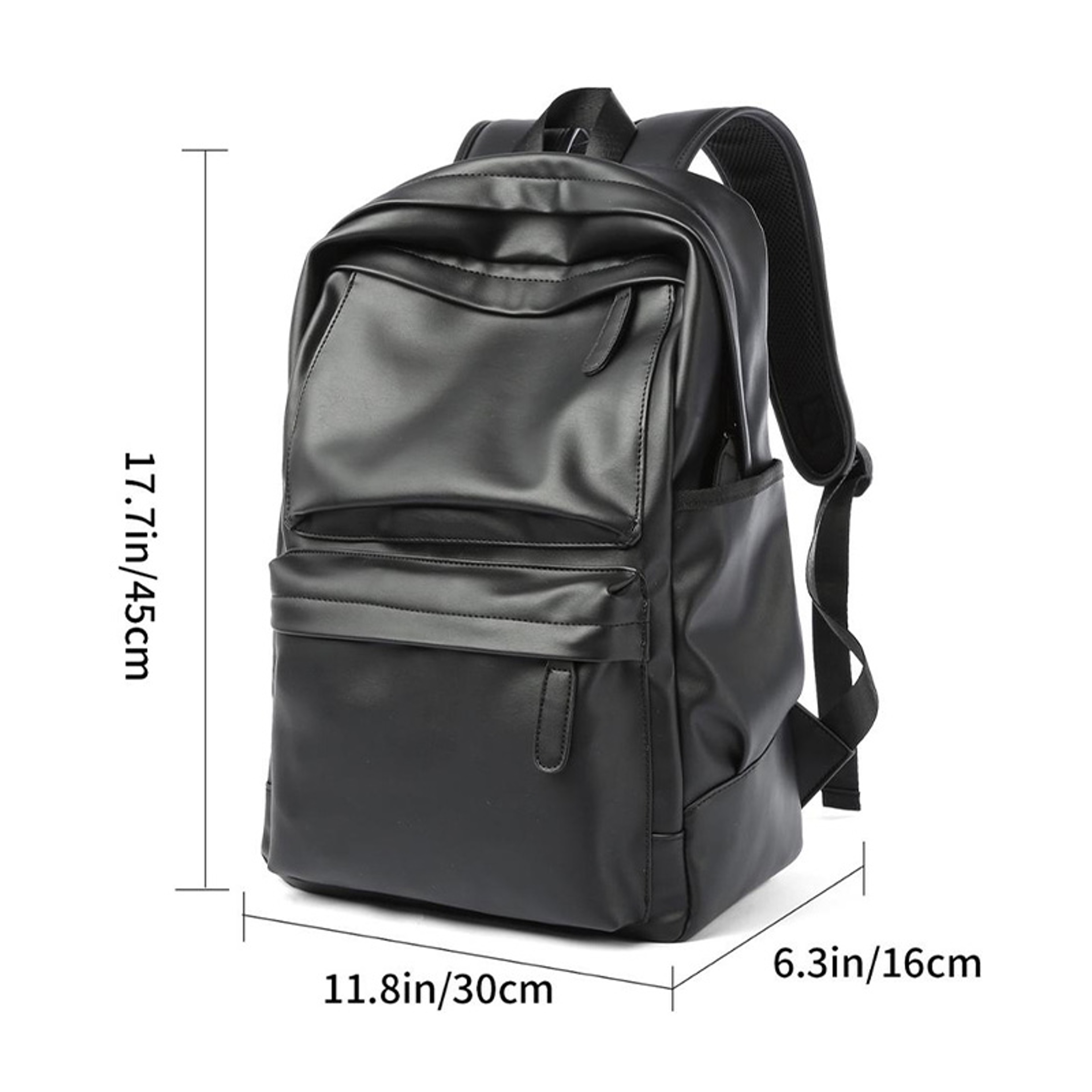 Urban Voyager PU Leather Backpack for Men with Laptop Sleeve back to school backpack – view 2