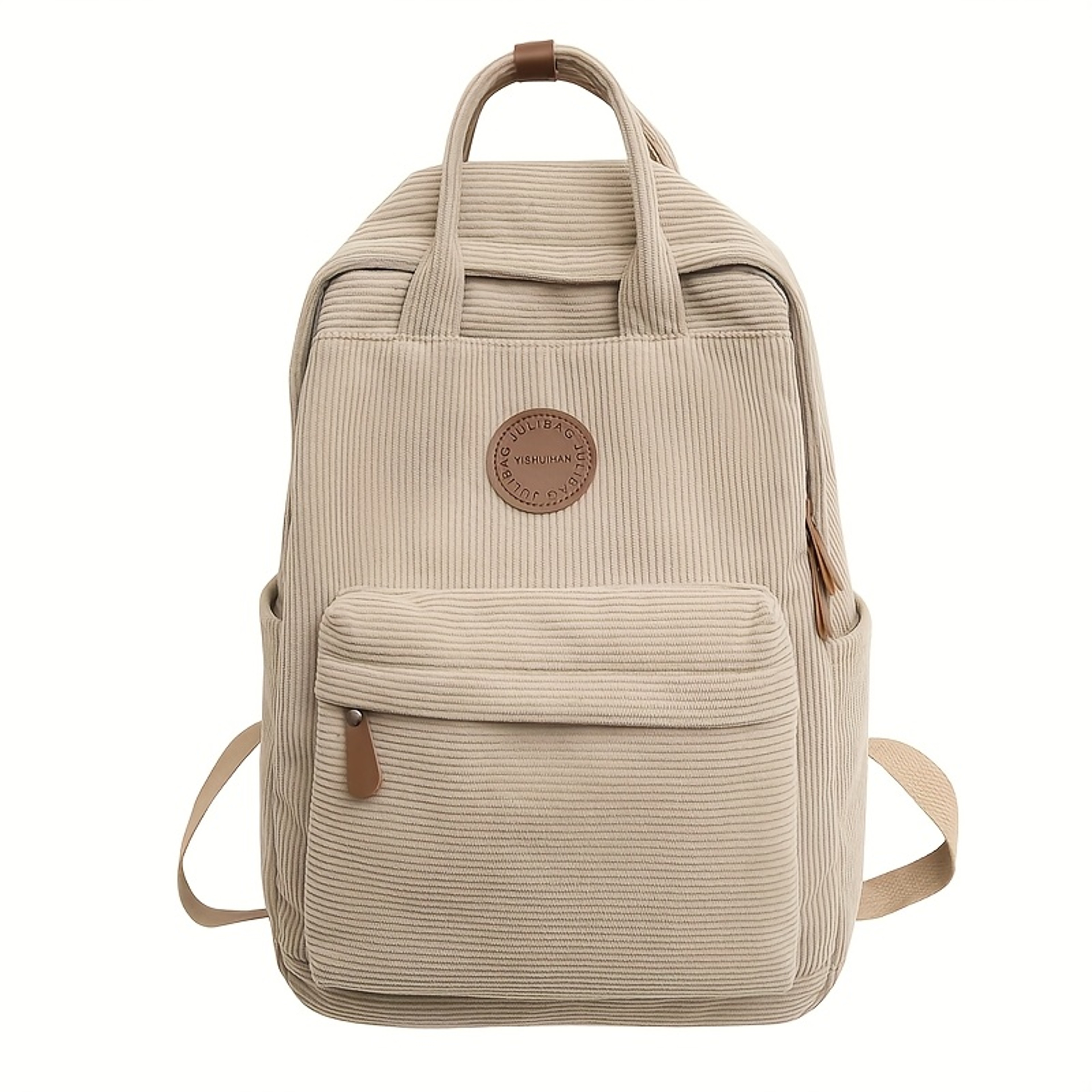 Casual Corduroy School Backpack With 14Inch Laptop Compartment For Teens College  Daily Travel  Bac 3