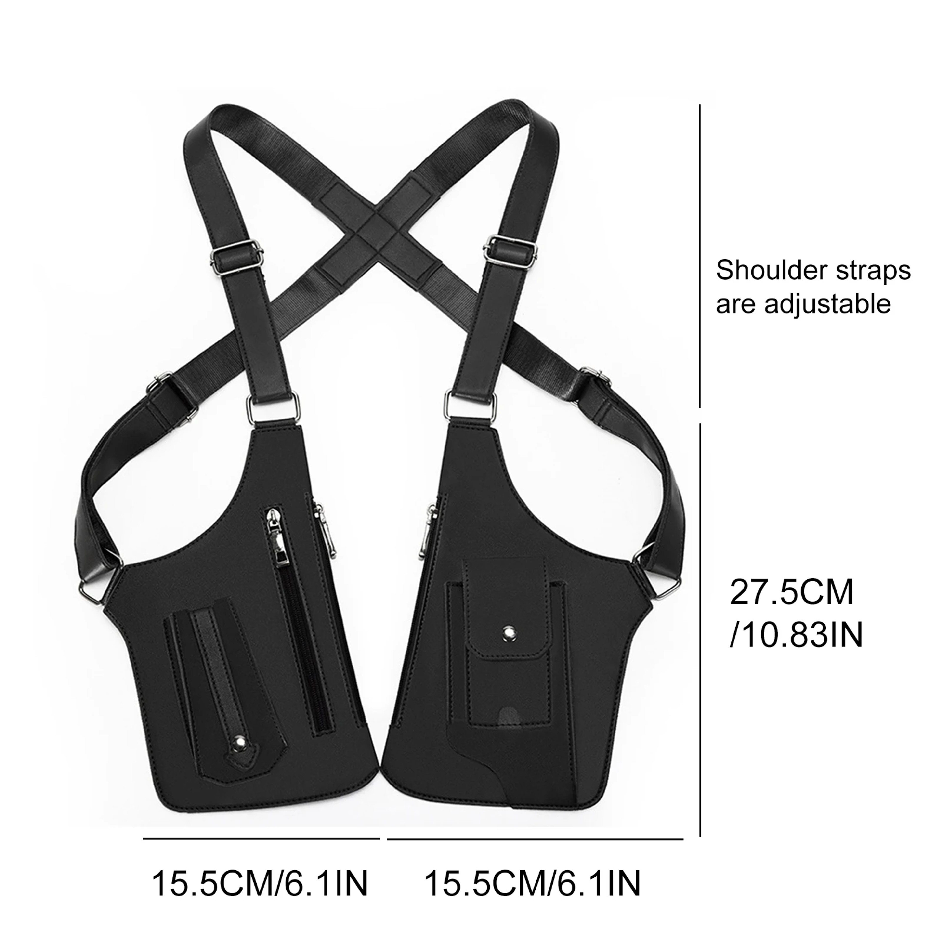 Shoulder Holster Bag With RFID Style Storage Back To School Backpack Travel Underarm Crossbody 6
