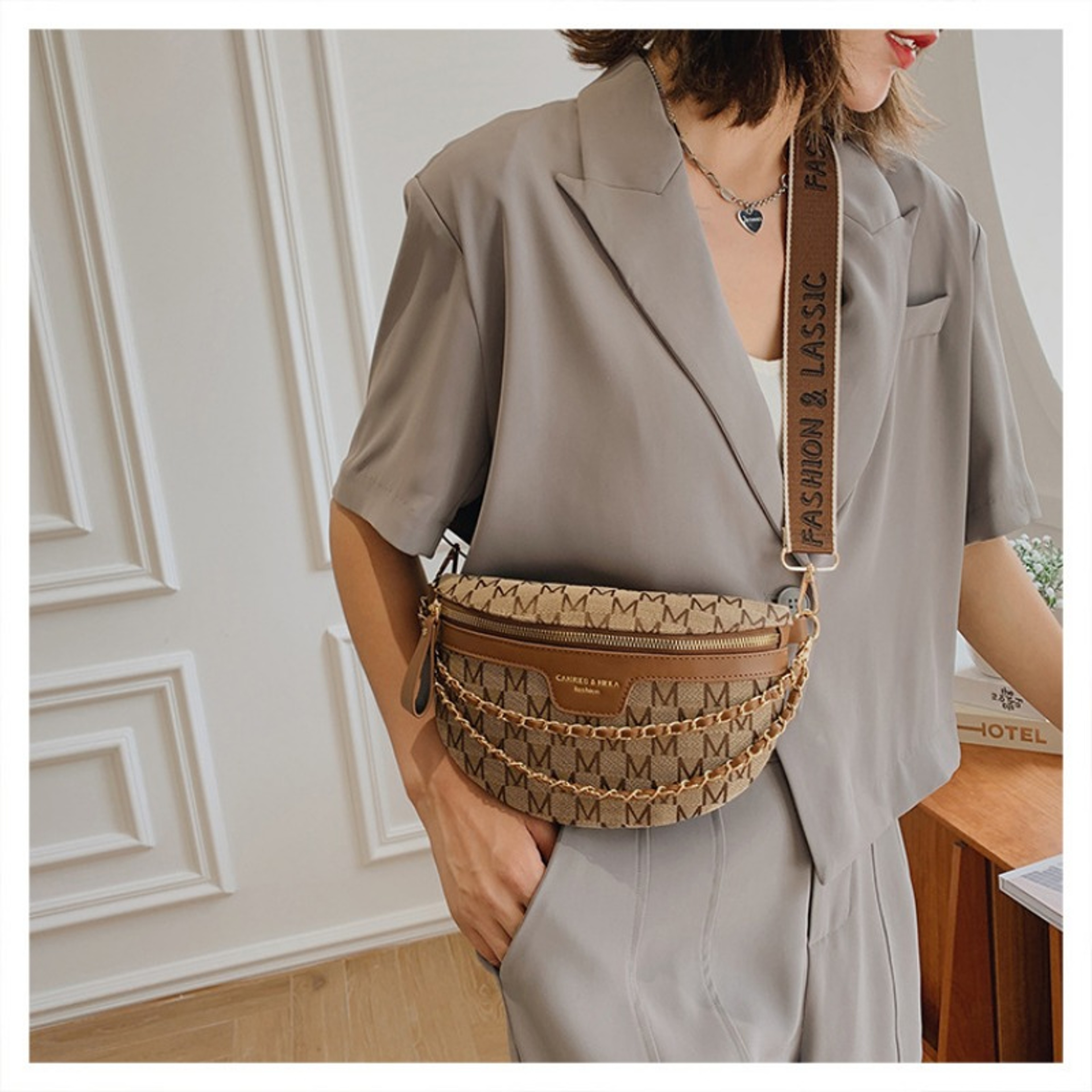 Womens Canvas Belt Bag Fashion Sling Bag Crossbody Waist Bag For Everyday Travel 8
