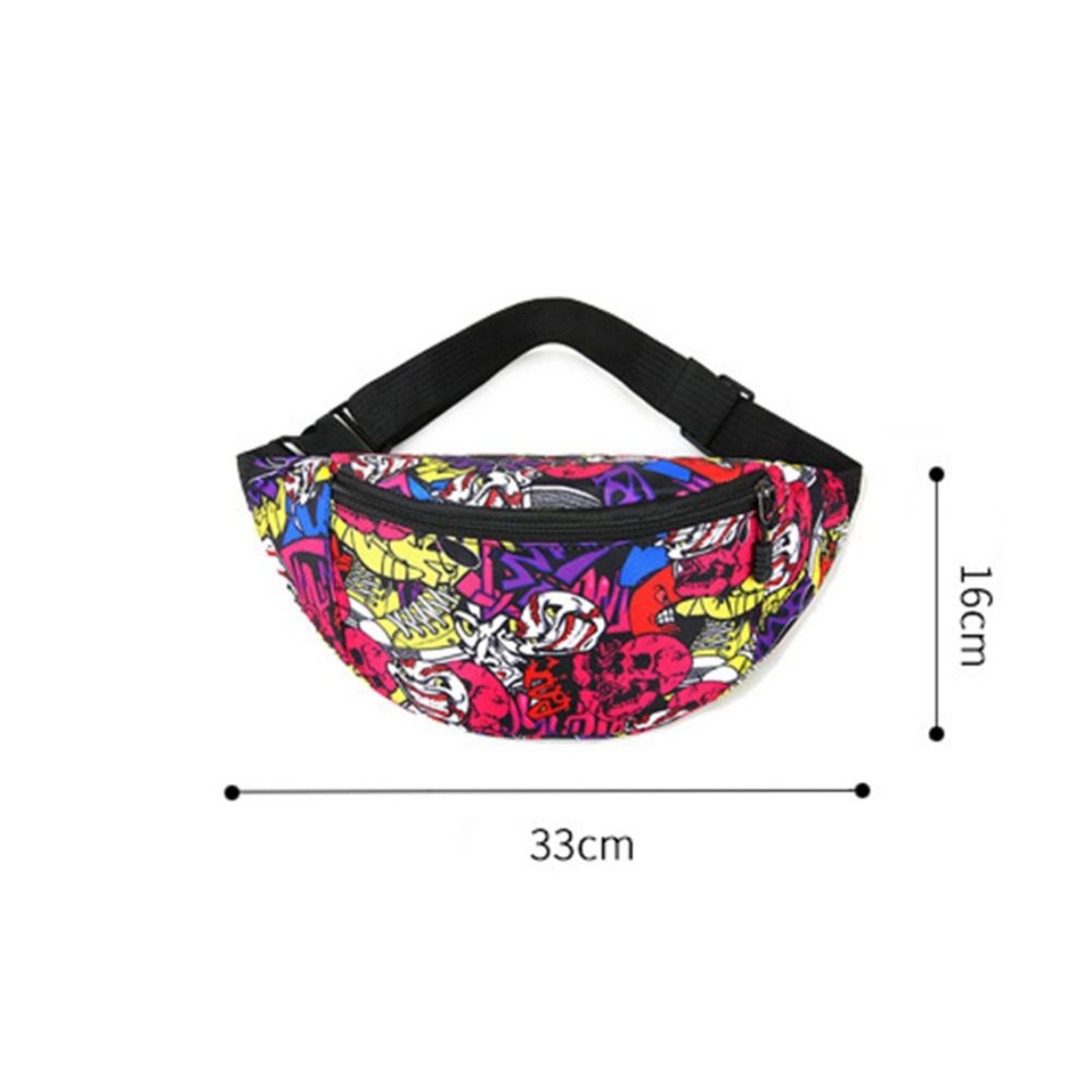 Vibrant Floral Waterproof Fanny Pack Large Capacity Travel Crossbody Bag 9