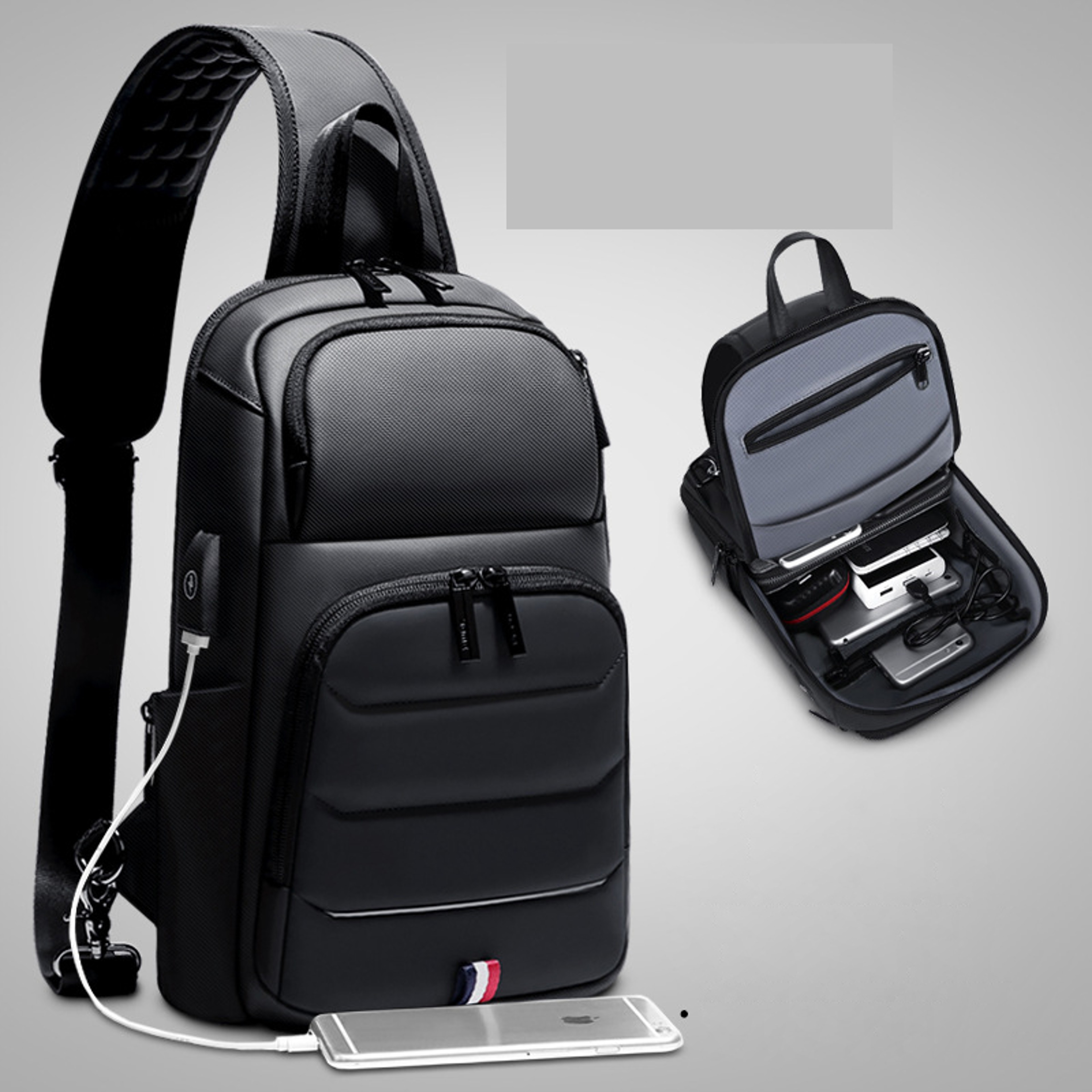 Oxford USB Charging Crossbody Sling Bag 1