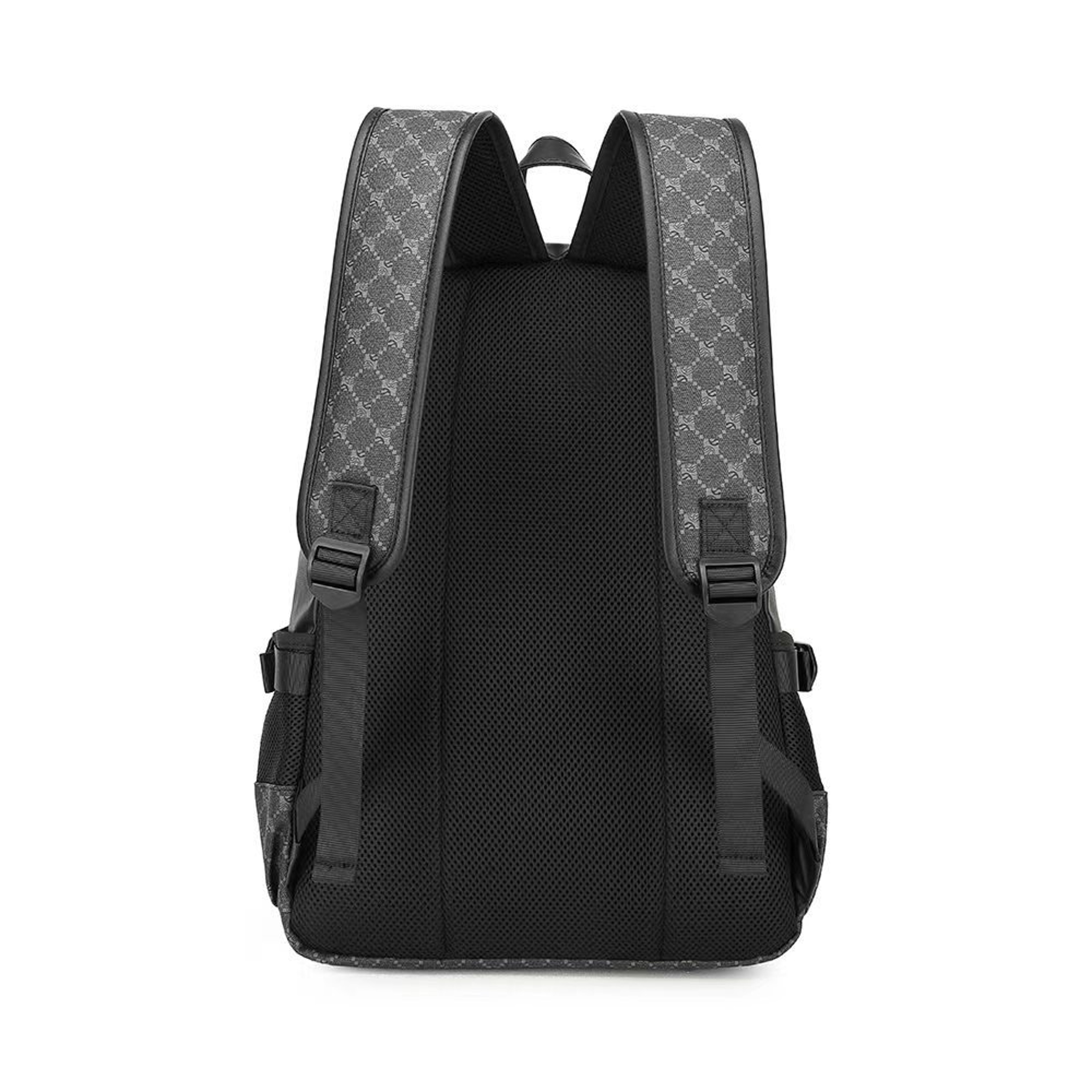 Business Laptop Backpack Large Capacity PU Leather Travel School Bag 3