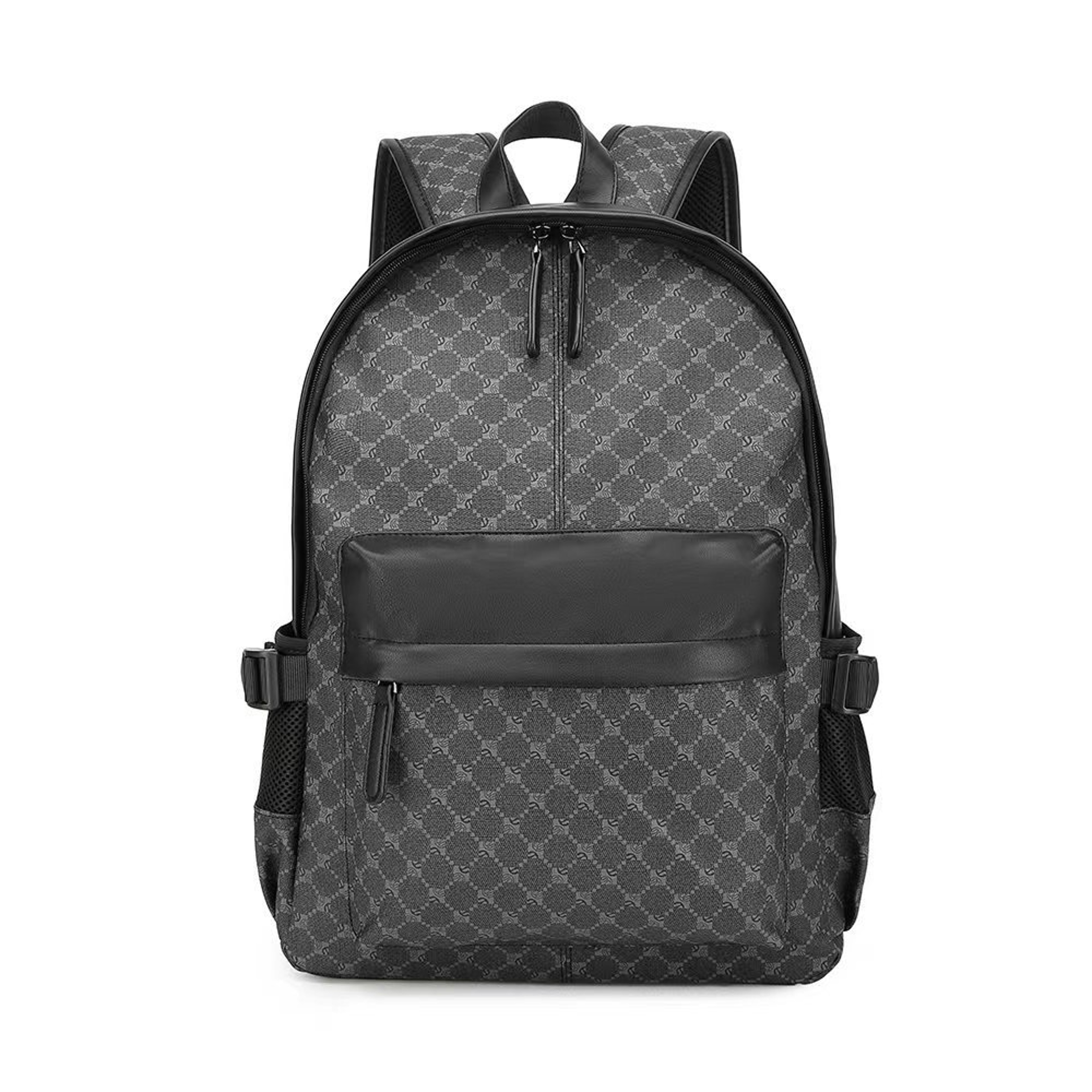 Business Laptop Backpack Large Capacity PU Leather Travel School Bag 5