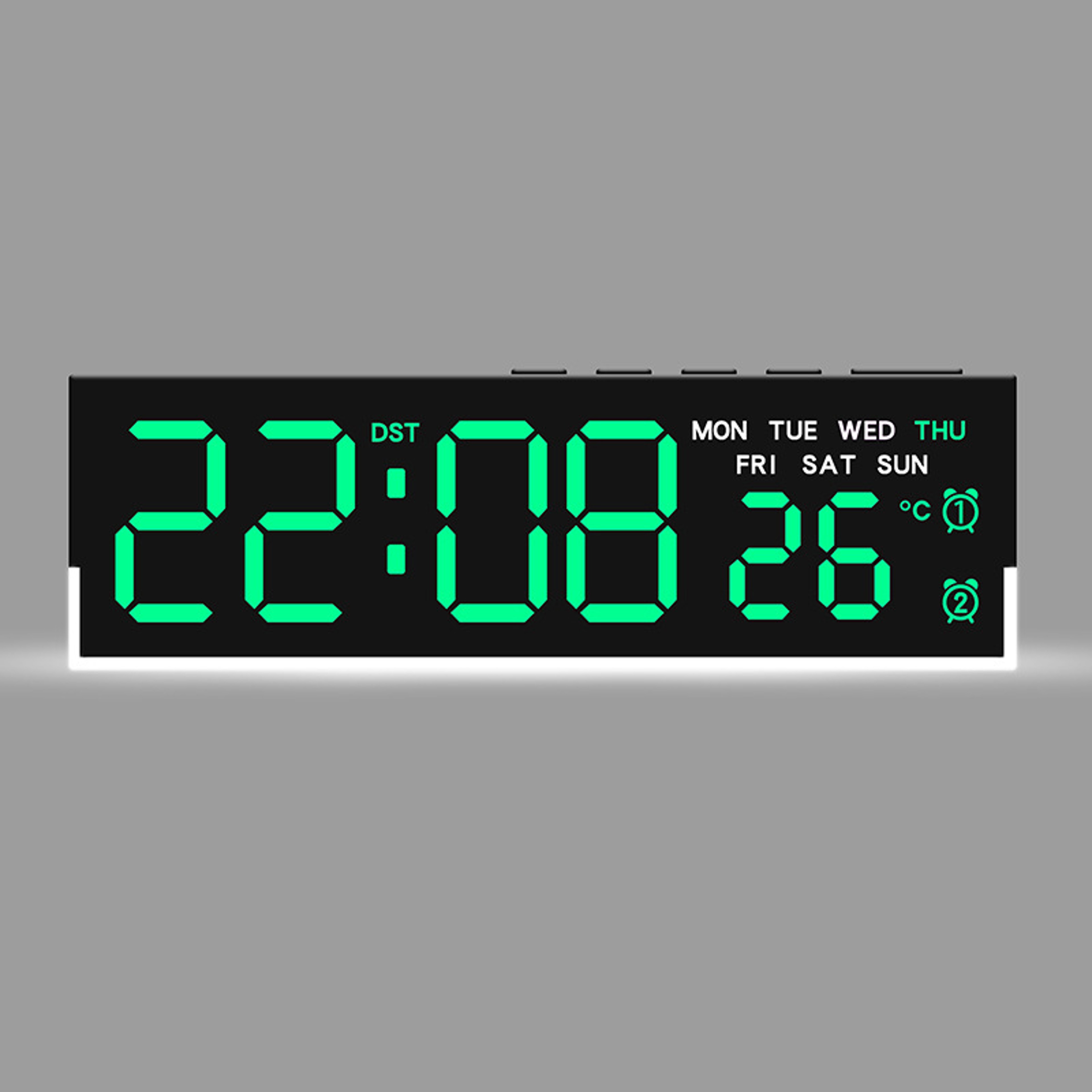 USB Powered Digital Alarm Clock With LED Display Bedside Alarm Clock Temperature Display And Dual A 2