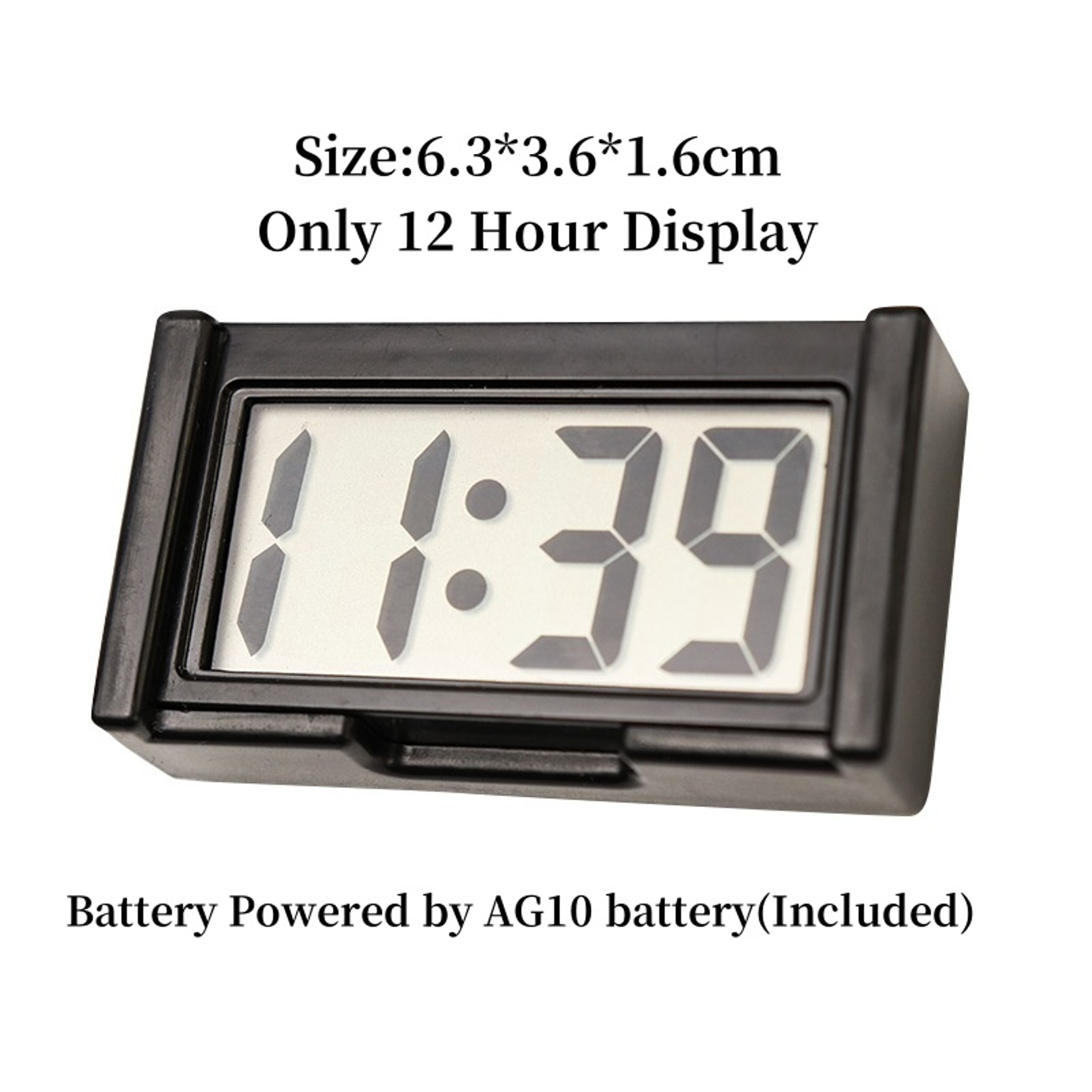 Mini Desk Clock Portable Travel Clock LCD Digital Battery Powered Table Clock With Date Display 2