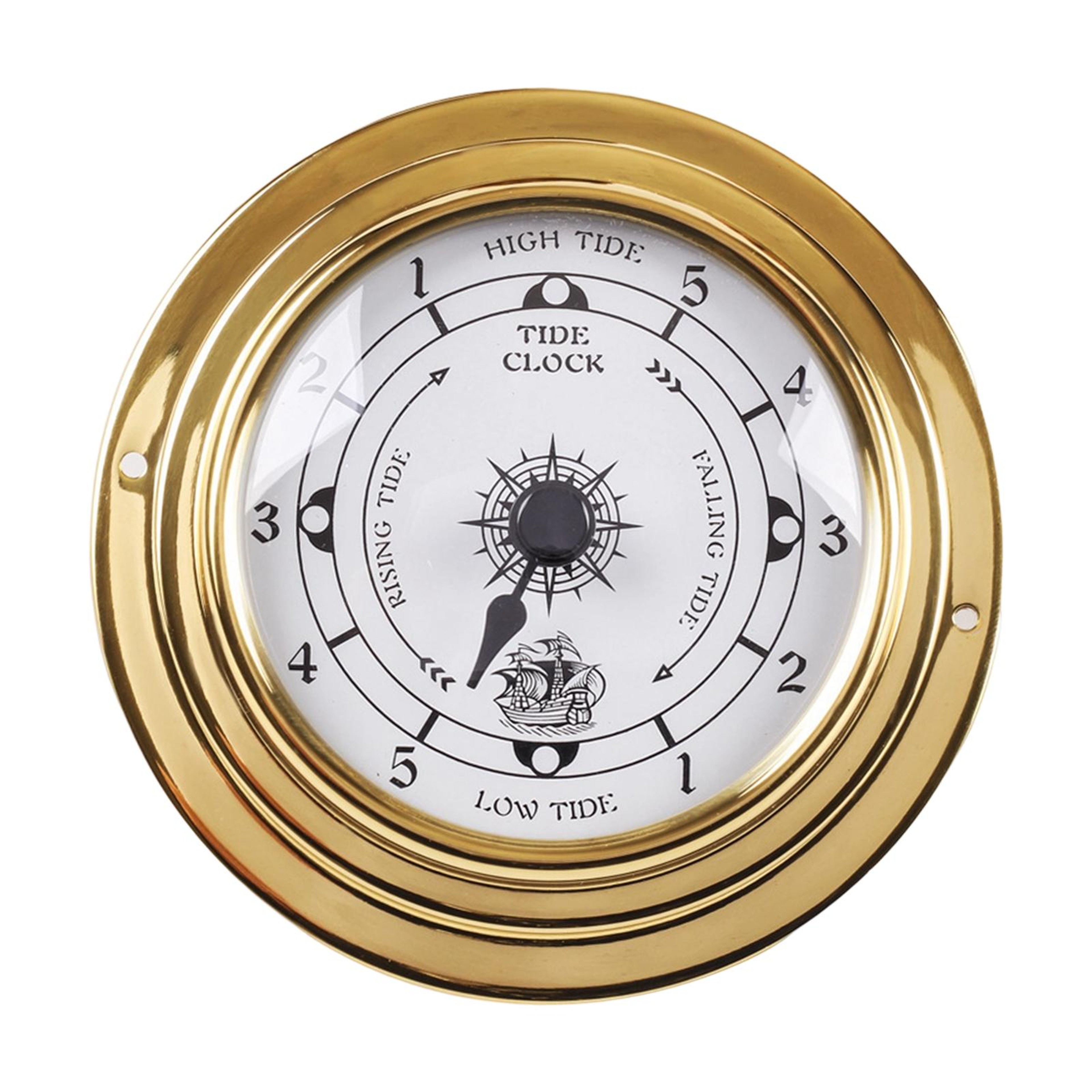 Marine Tide Clock Nautical Wall Clock for Boats, Yachts and Coastal Home Decor – view 5