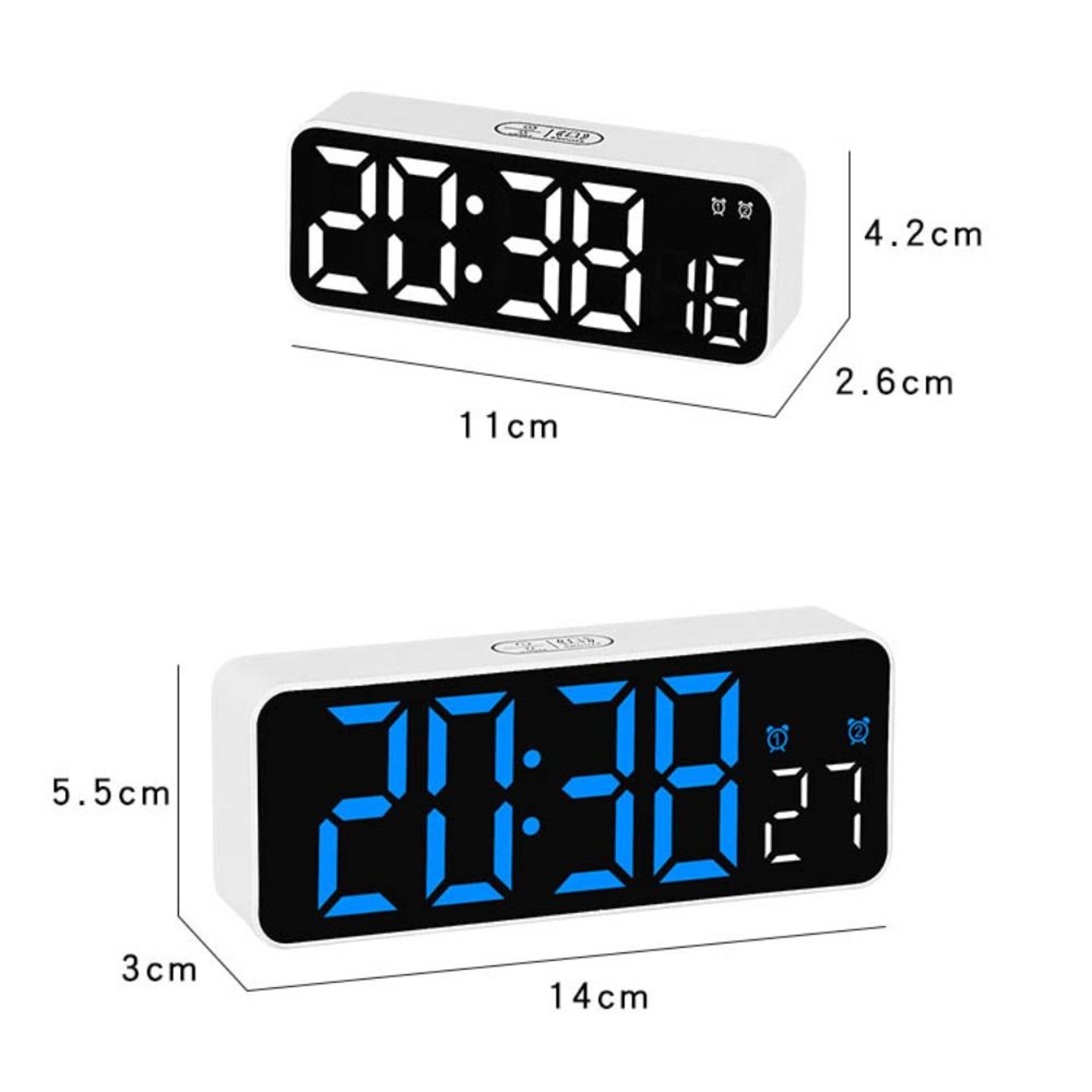 Modern LED Wall Clock Digital Wall Clock With Large Display Date Temperature Wall Or Desk Clock 9