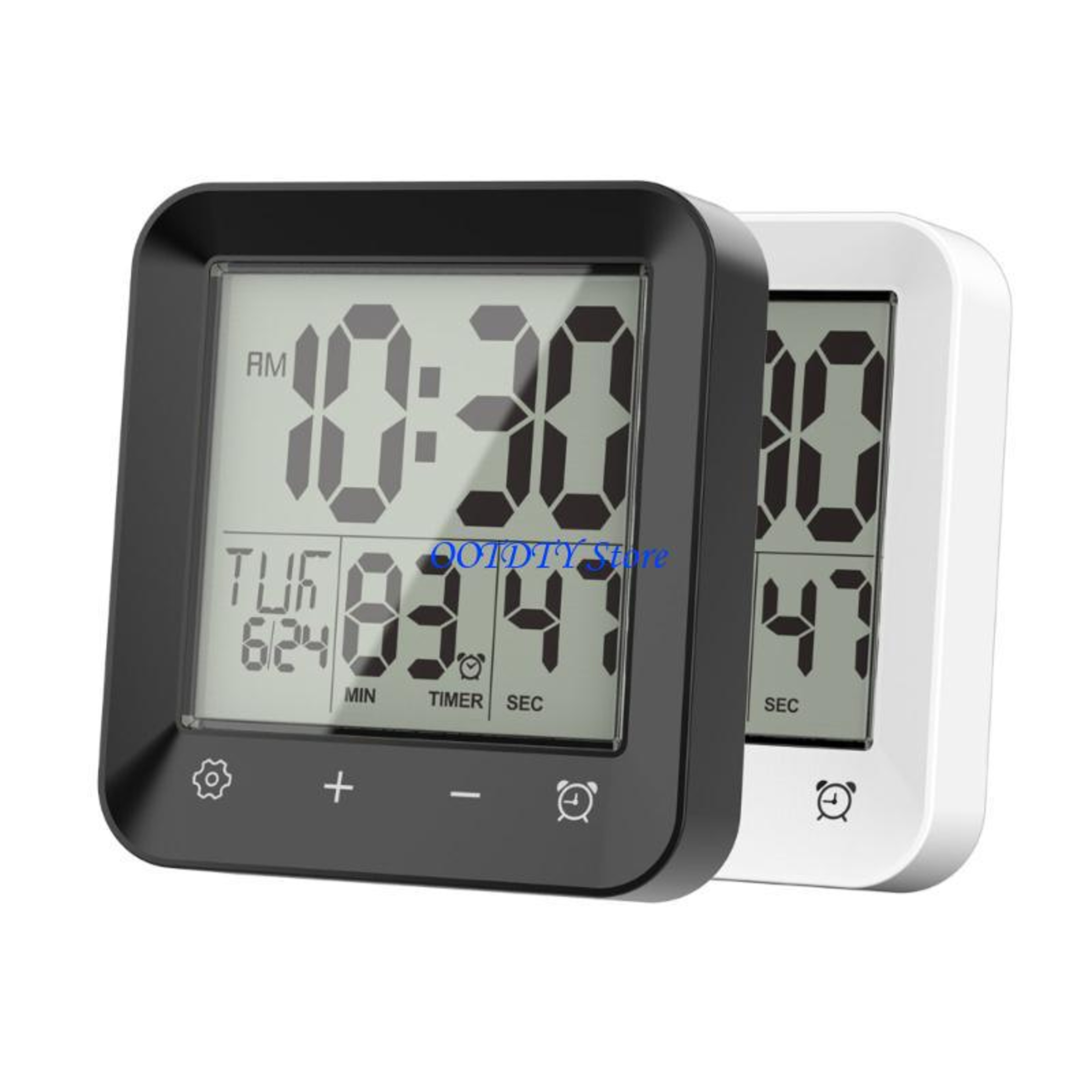 Shower Clock With LCD Display Bathroom Wall Clock Digital Kitchen Wall Clock With Suction Cup 4