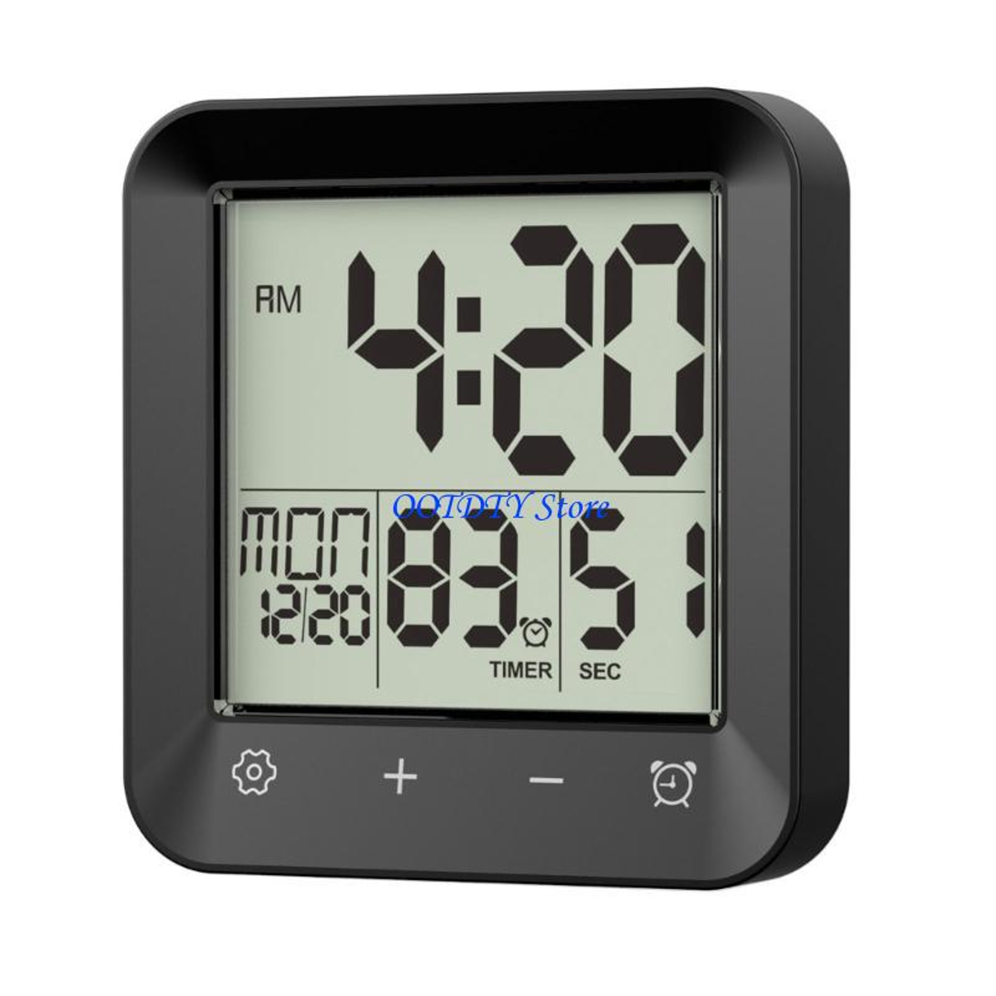 Shower Clock With LCD Display Bathroom Wall Clock Digital Kitchen Wall Clock With Suction Cup 0