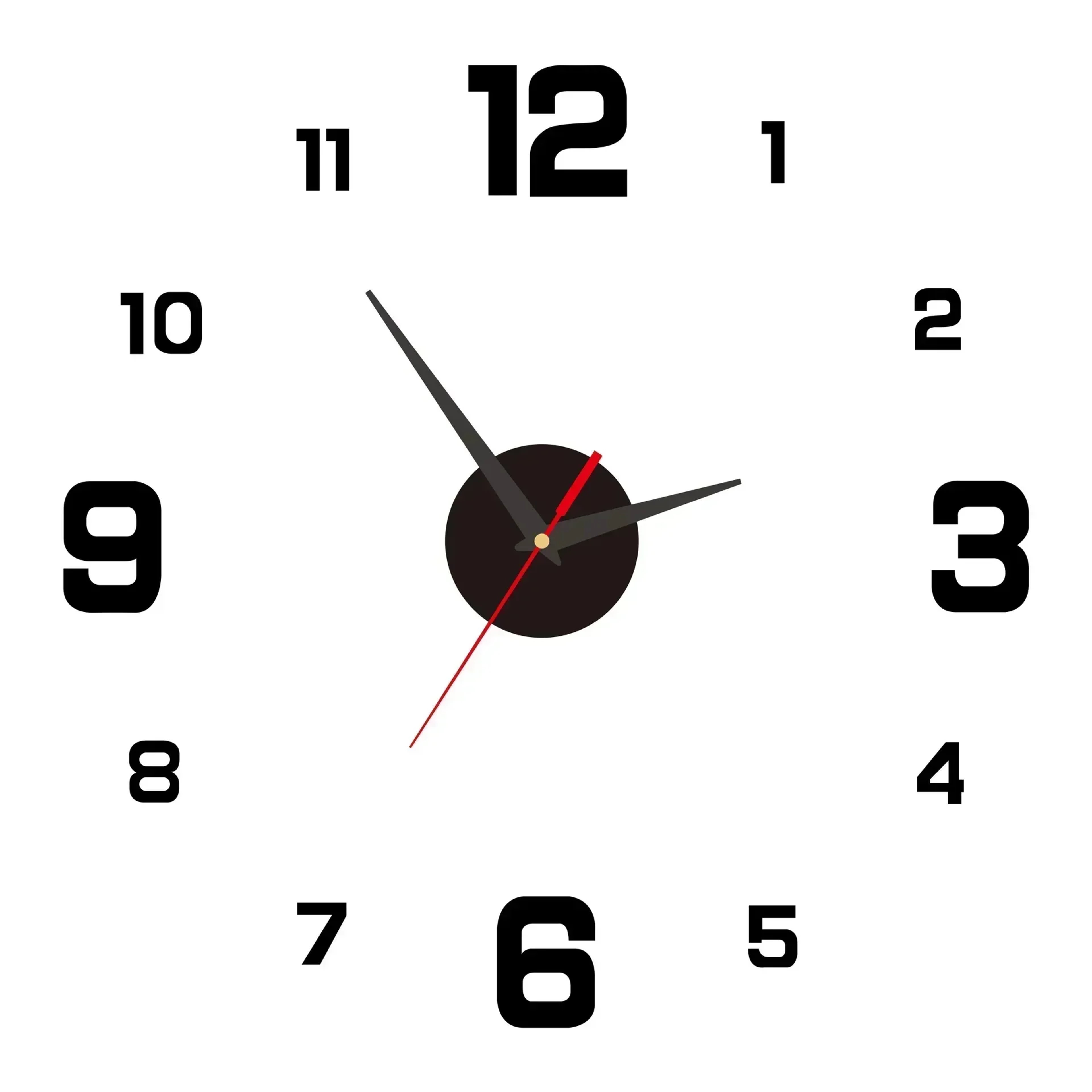 Large Wall Clock Acrylic Mirror DIY Wall Clock For Modern Living Room Bedroom Decor 1