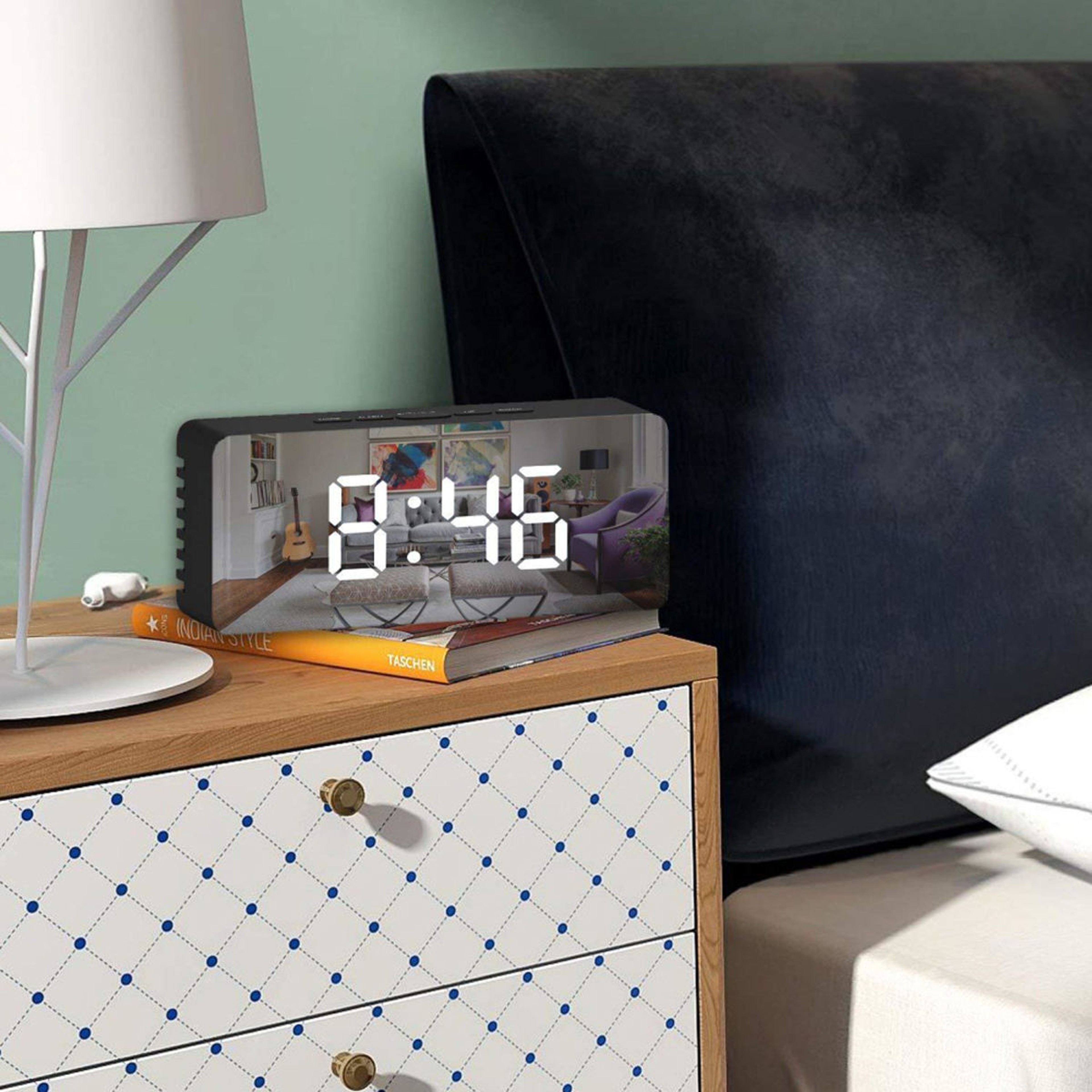 LED Digital Alarm Clock Temperature Display Bedroom Desk Clock For Kids Teens Office 6