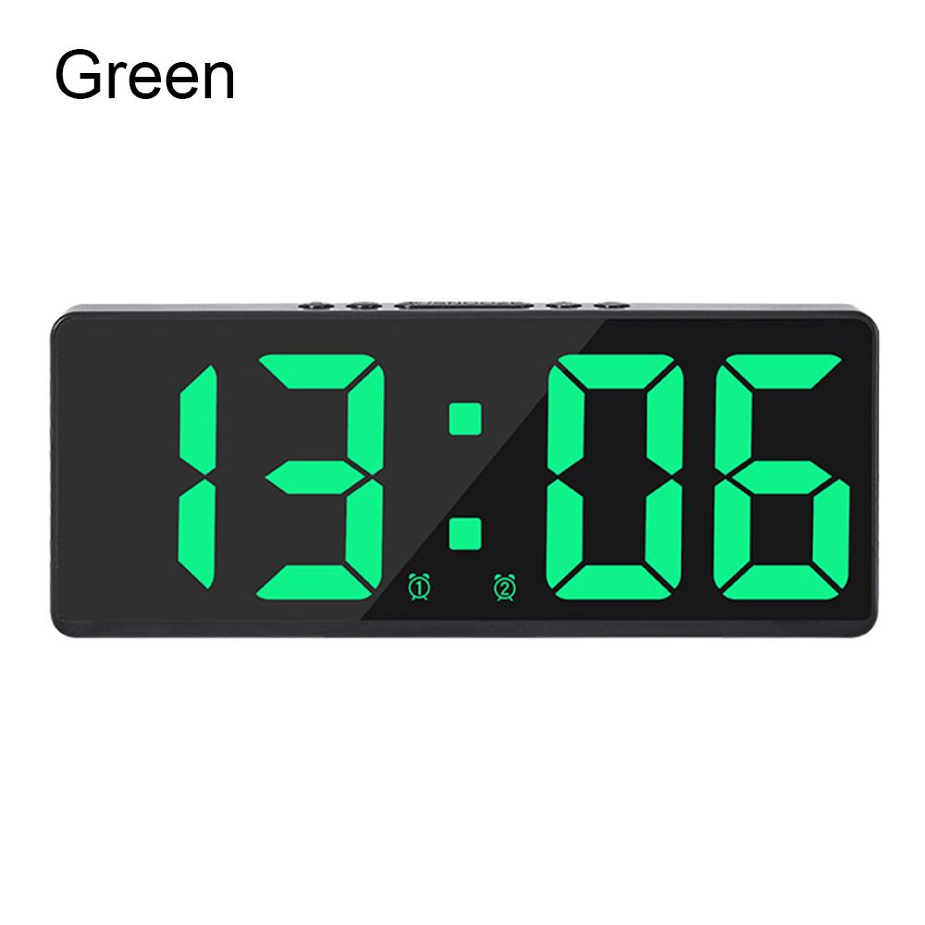 Voice Control Digital Alarm Clock LED Display Smart Night Mode Desktop Clock 2