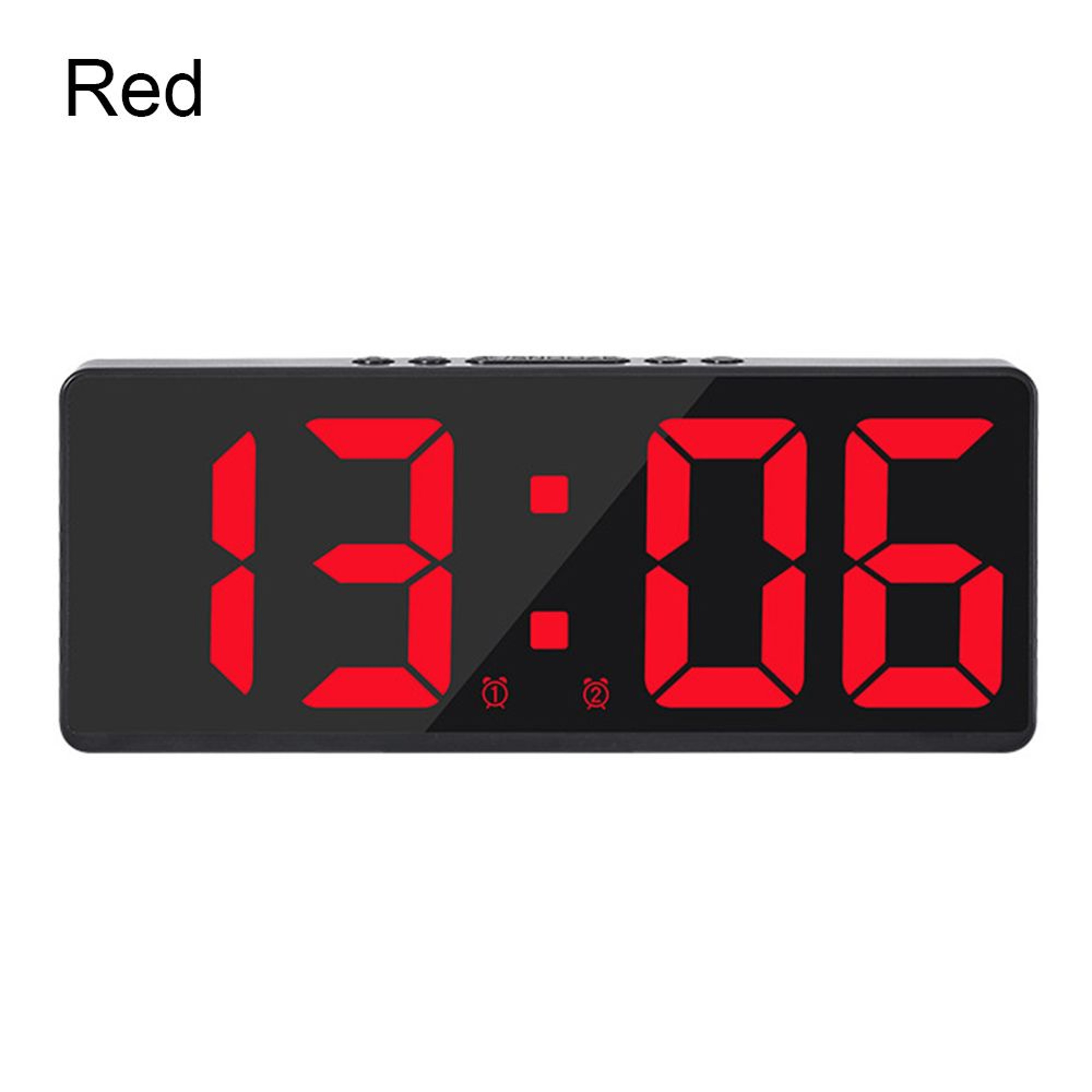 Voice Control Digital Alarm Clock LED Display Smart Night Mode Desktop Clock 4