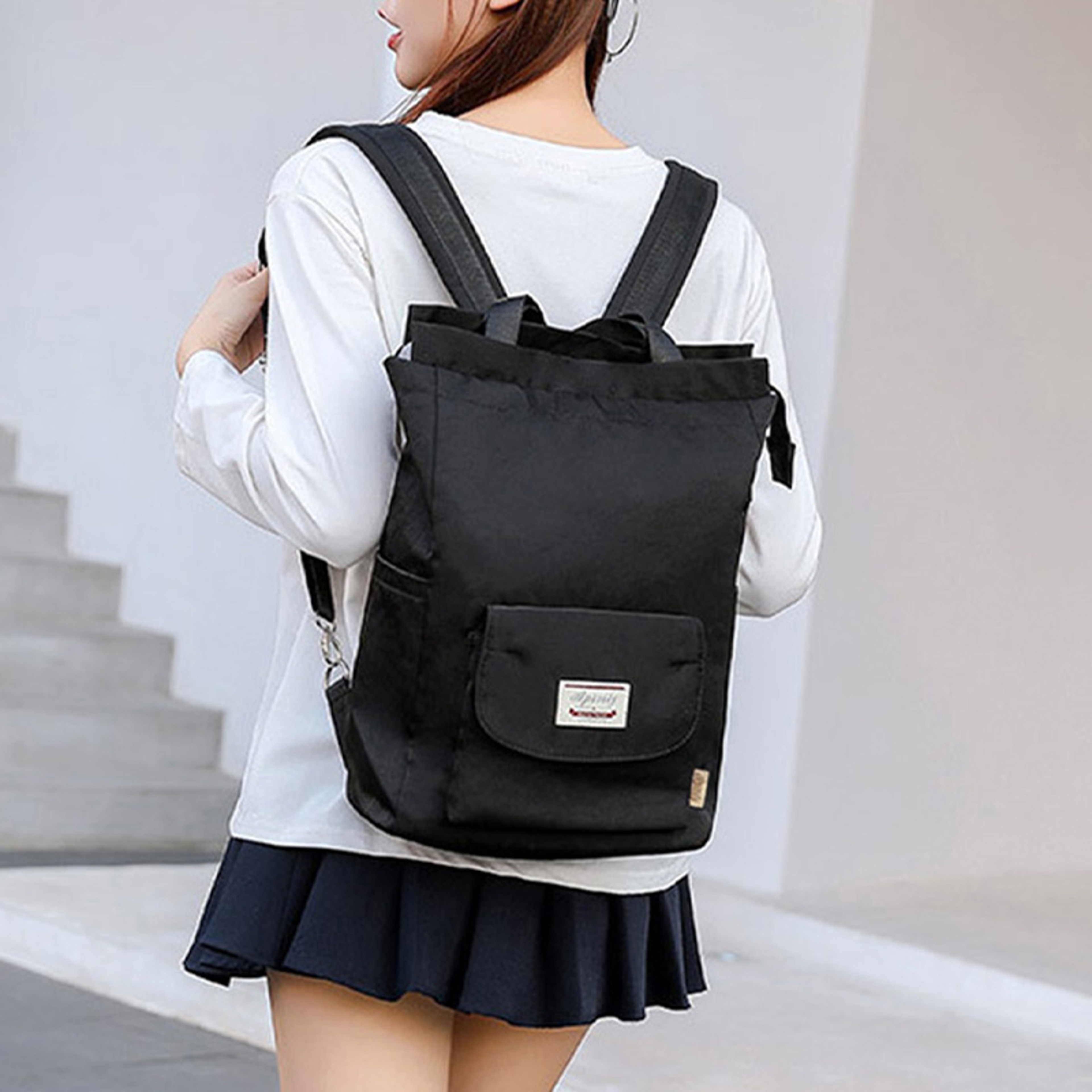 Women Waterproof Laptop Backpack Korean Fashion Oxford Canvas School Travel Bag 6