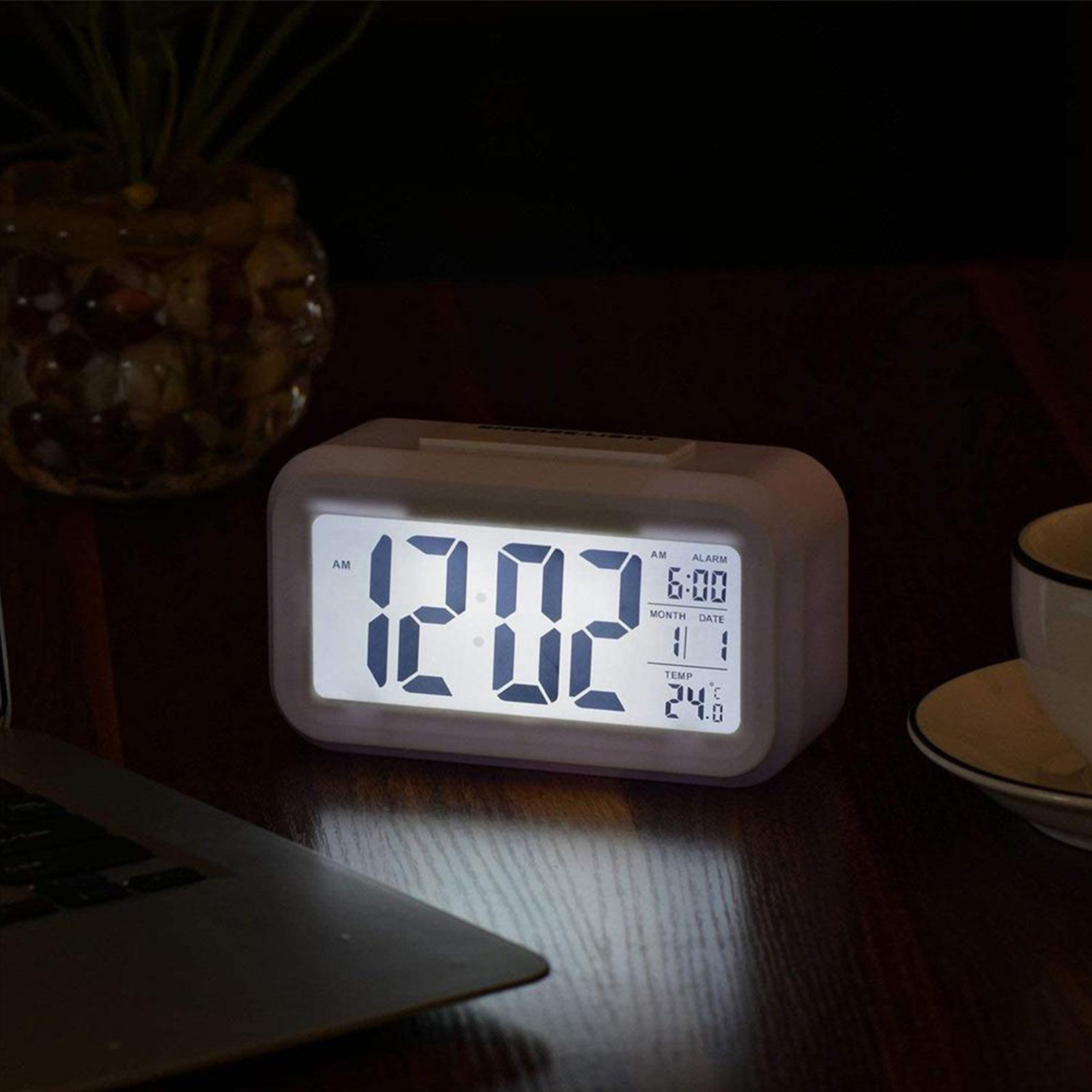 LED Digital Alarm Clock With Calendar Temperature Display Desk Clock 0