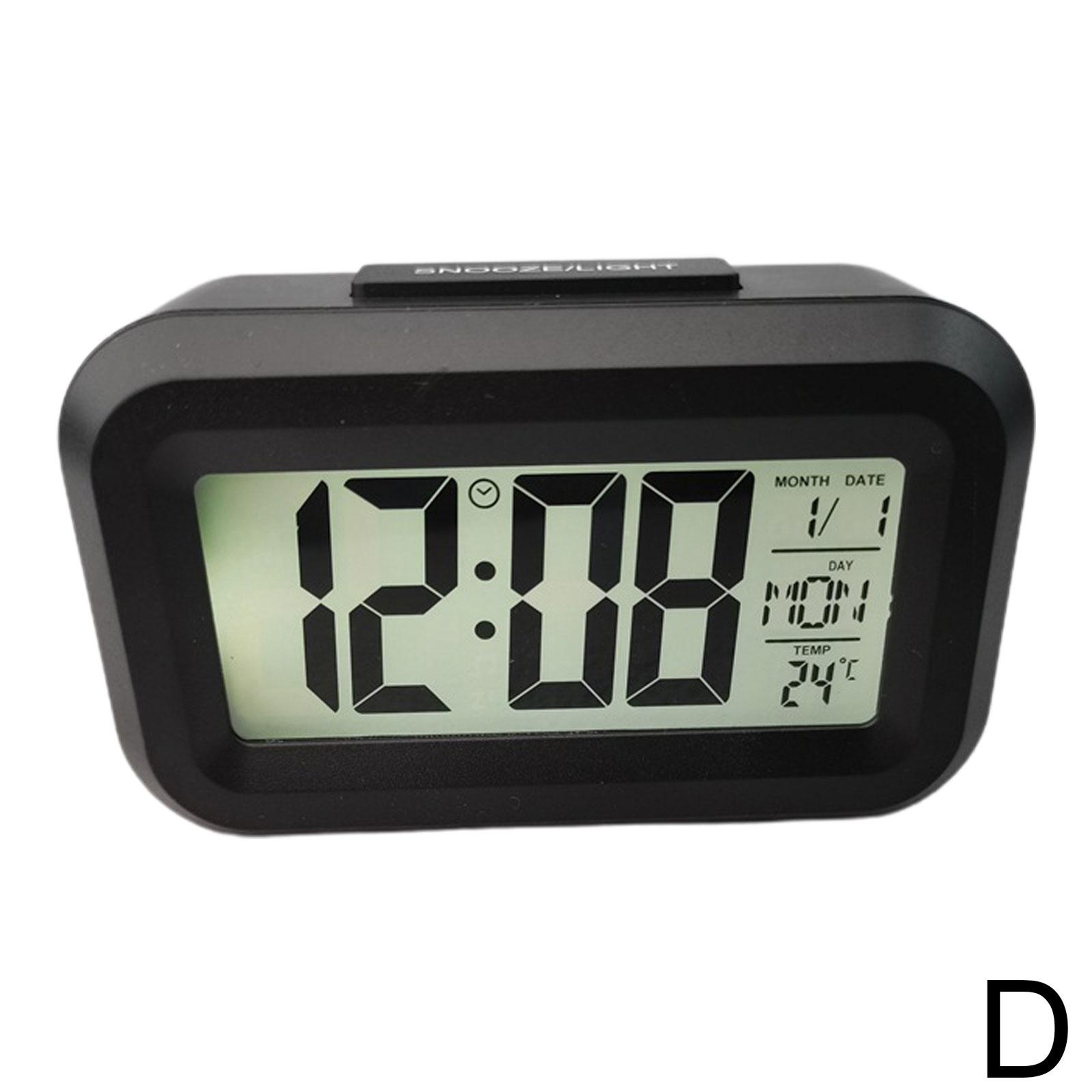 LED Digital Alarm Clock With Calendar Temperature Display Desk Clock 4