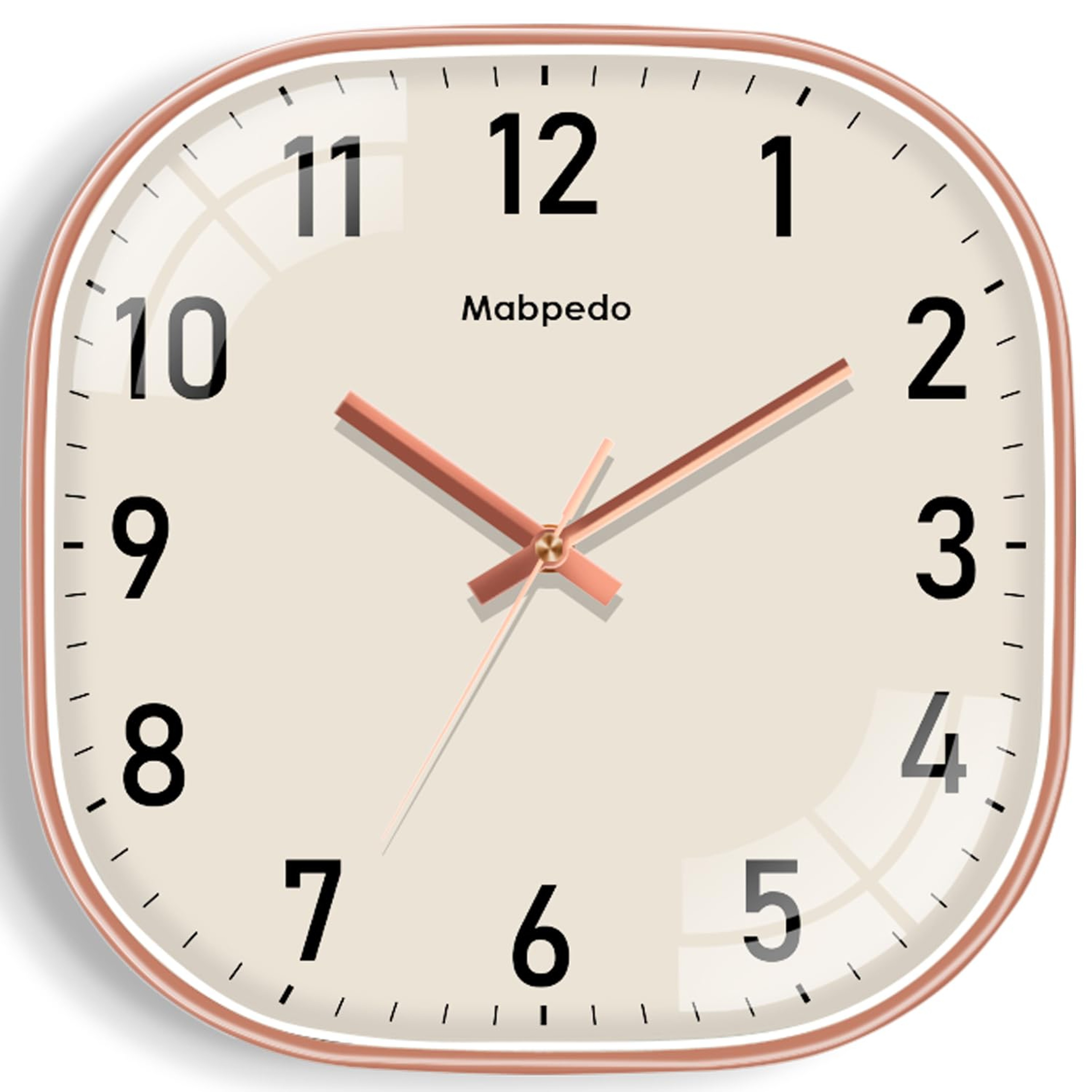Modern Square Quartz Wall Clock With Elegant Beige Dial Silent Wall Clock For Home Office Decor 1