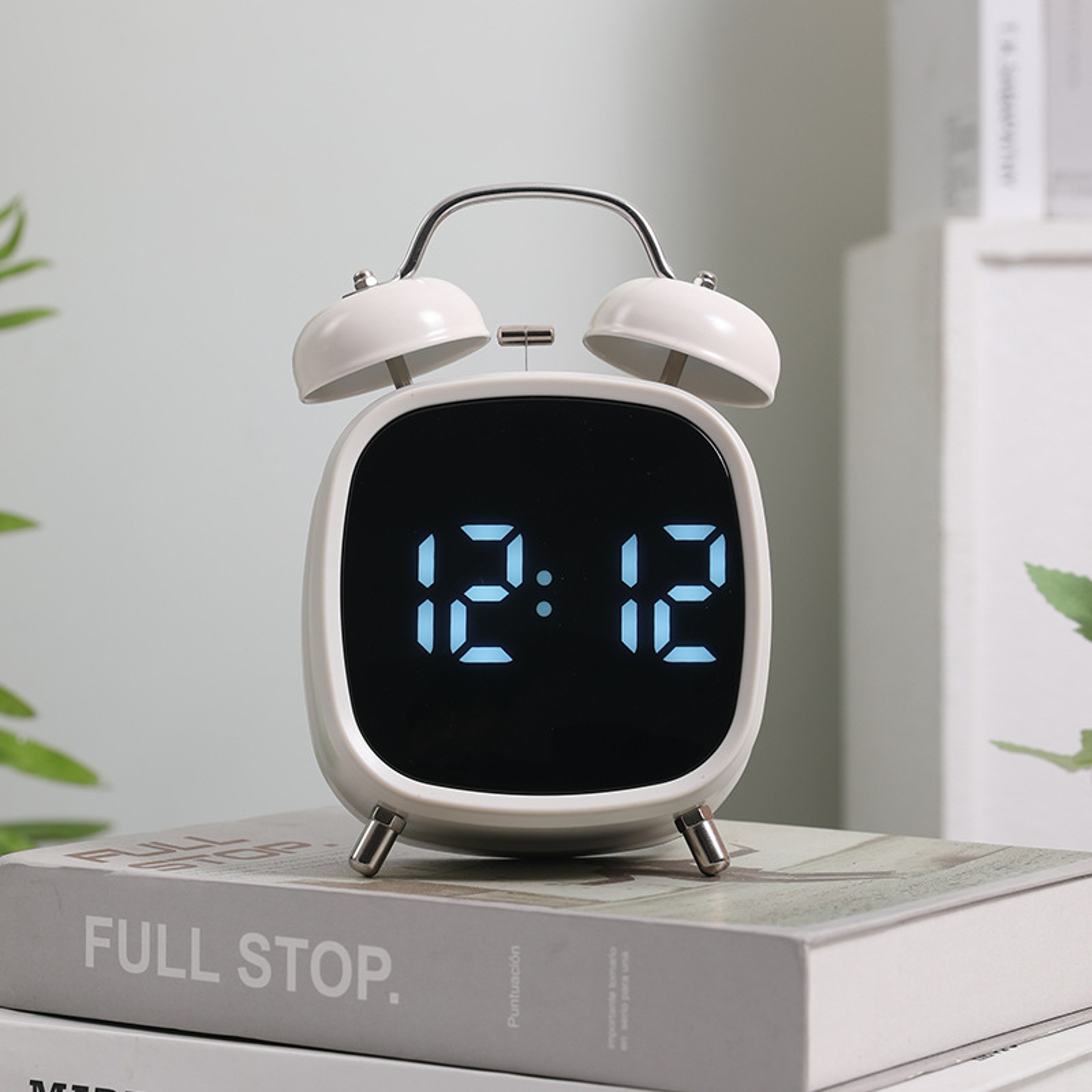 Voice Control Digital Alarm Clock With Double Bell Super Loud Alarm For Heavy Sleepers LED Bedside  8