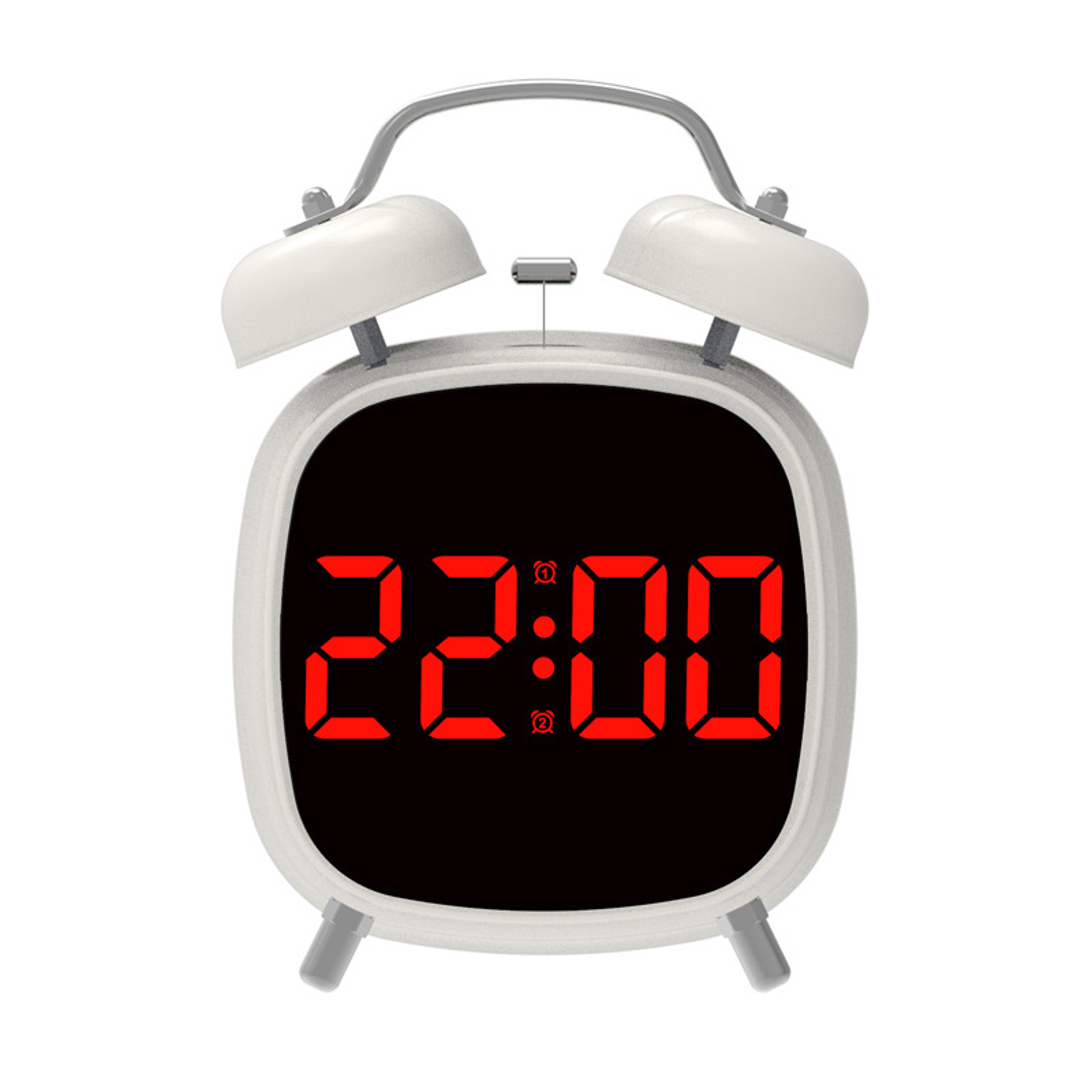 Voice Control Digital Alarm Clock With Double Bell Super Loud Alarm For Heavy Sleepers LED Bedside  3