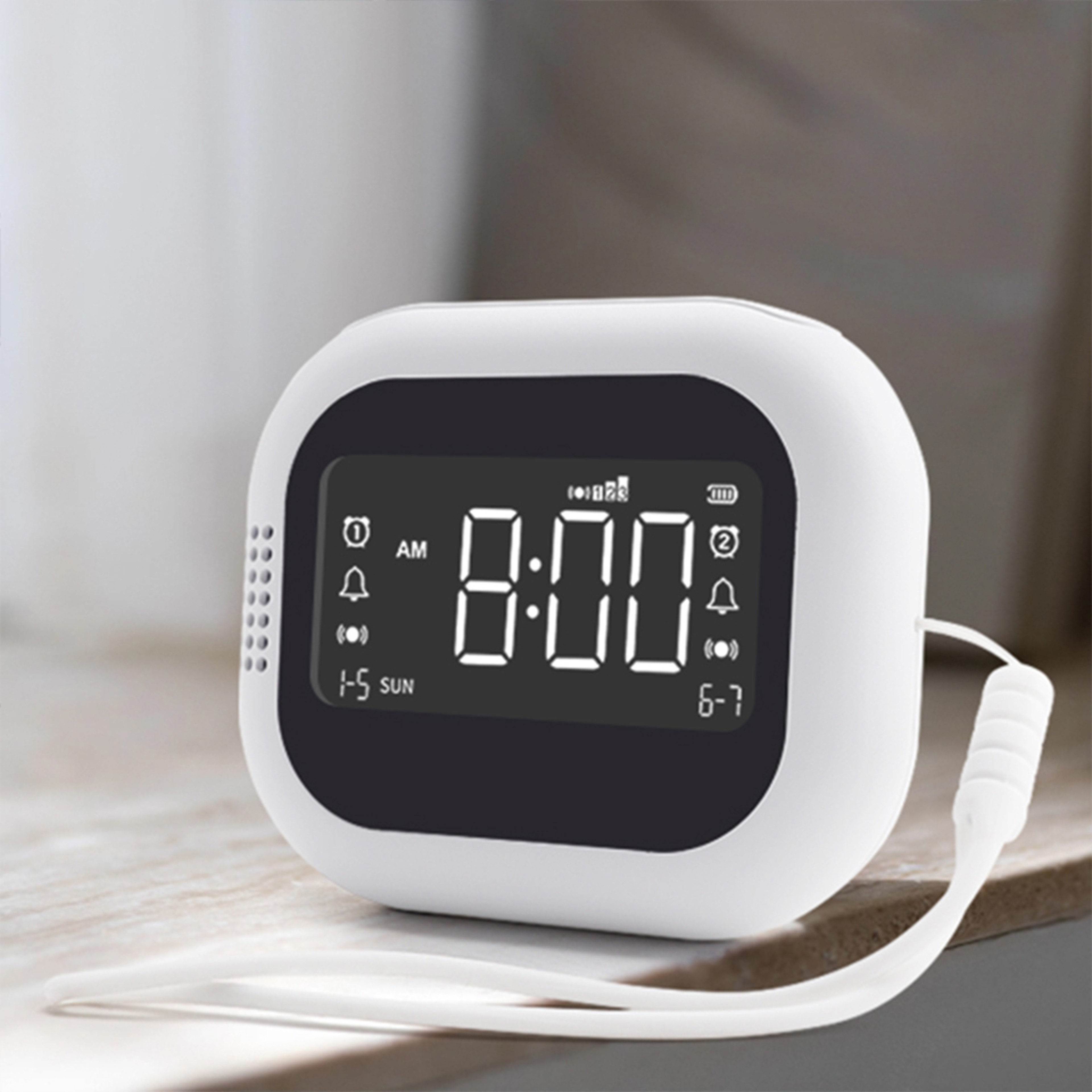 Vibrating Alarm Clock With Bed Shaker For Heavy Sleepers Loud Digital Snooze Alarm Clock For Deaf A 0