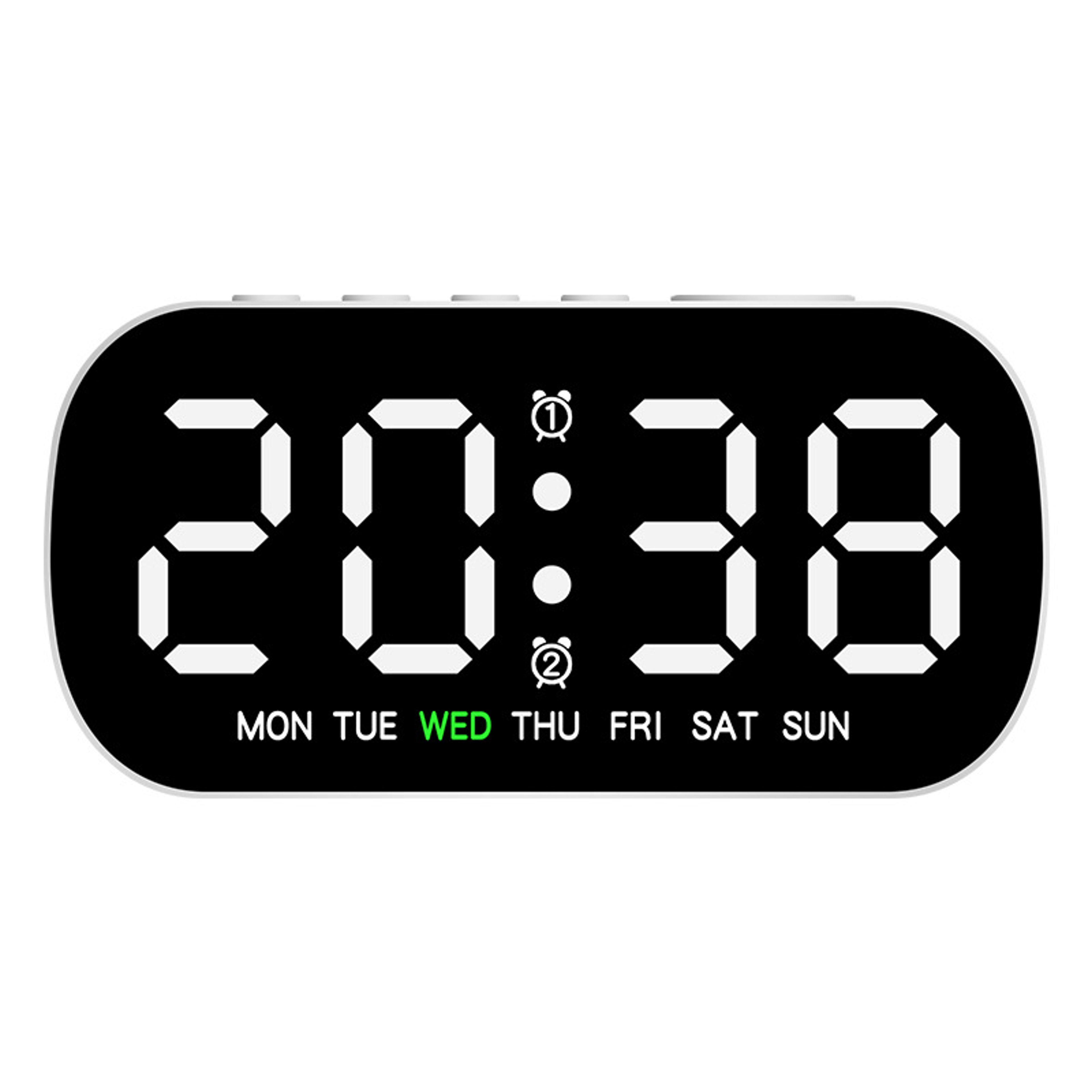 Digital LED Alarm Clock USB Powered Dual Alarm Clock With Temperature Display And Adjustable Bright 4