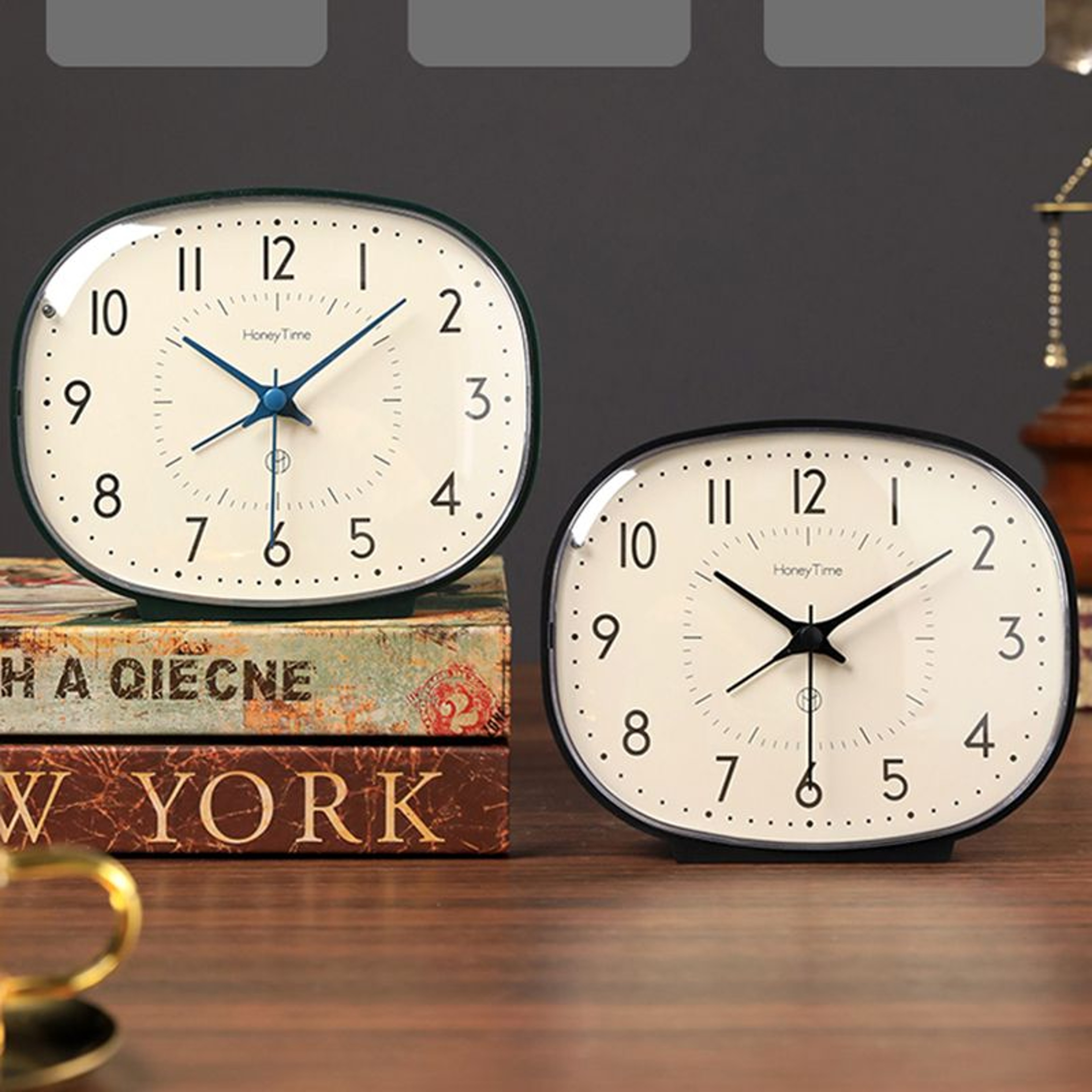 Vintage Silent Desk Alarm Clock Small Table Clock For Bedroom Kids Students Home Decor 8