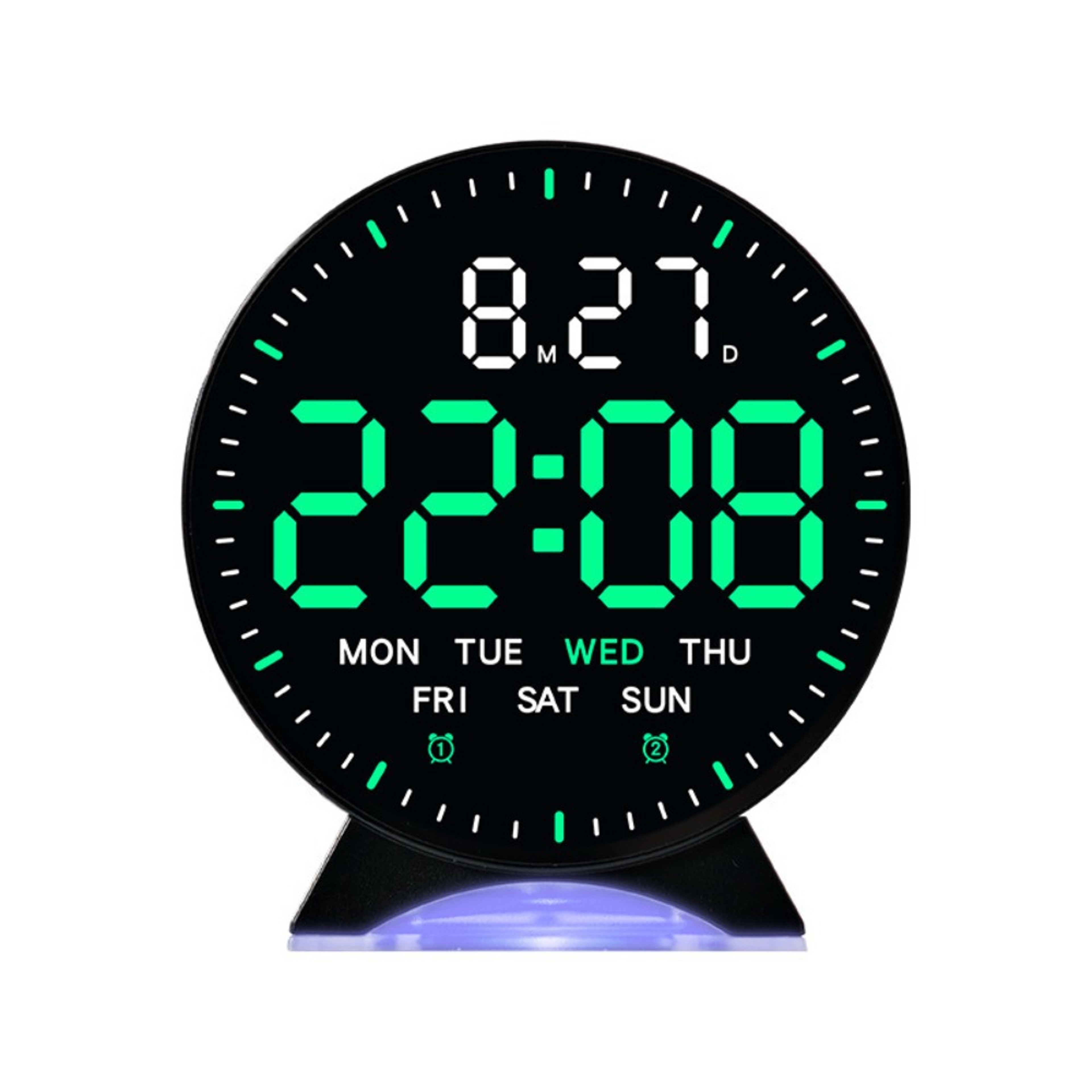 LED Digital Alarm Clock With Date And Week Display Adjustable Brightness Electronic Desk Clock 4