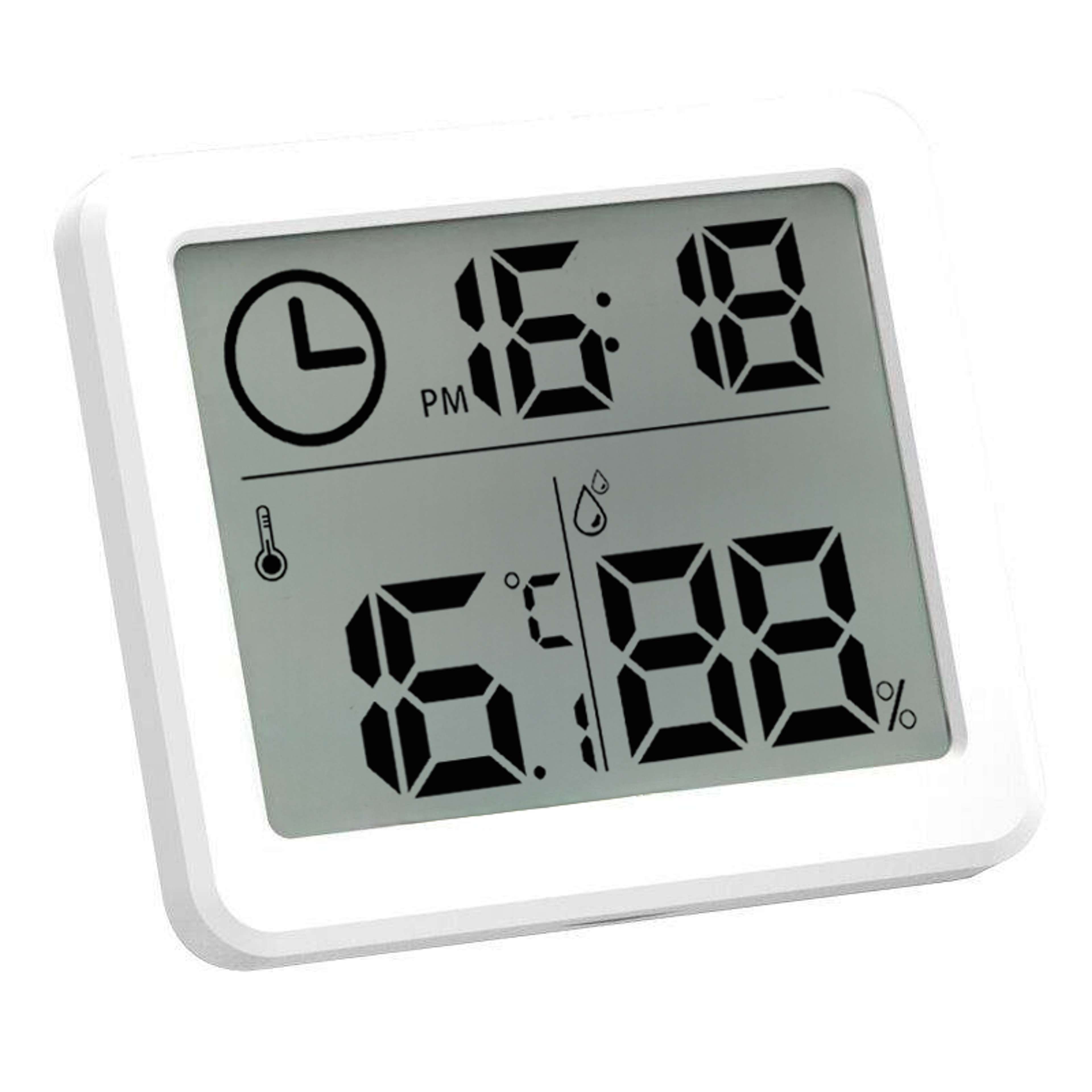 Digital Clock with Temperature Humidity Display, Desk Wall Clock, Indoor Thermometer Hygrometer for Home Office – view 7