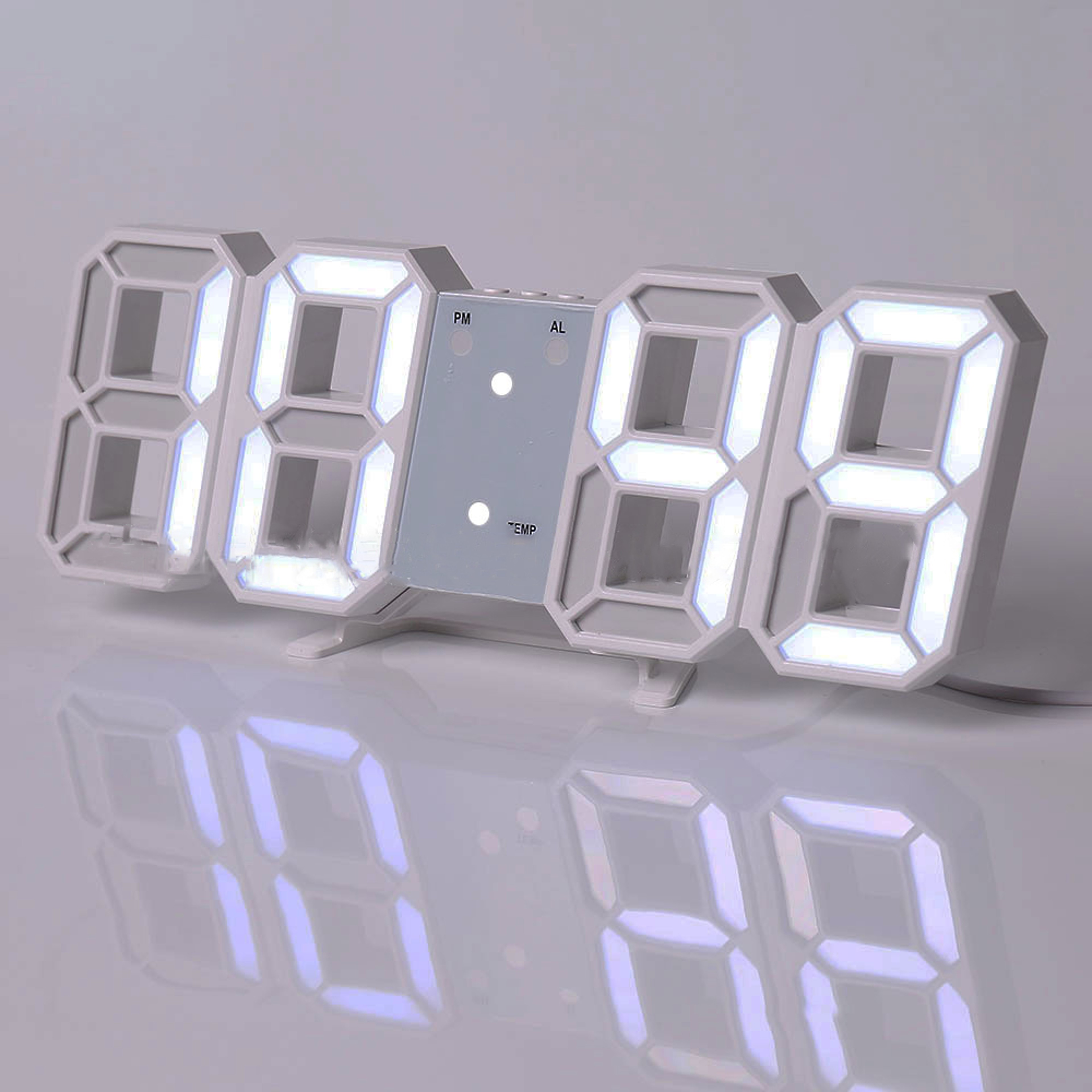 Digital Wall Clock LED Wall Clock Digital Alarm Clock Bedroom Decor Clock Remote Control Clock 1