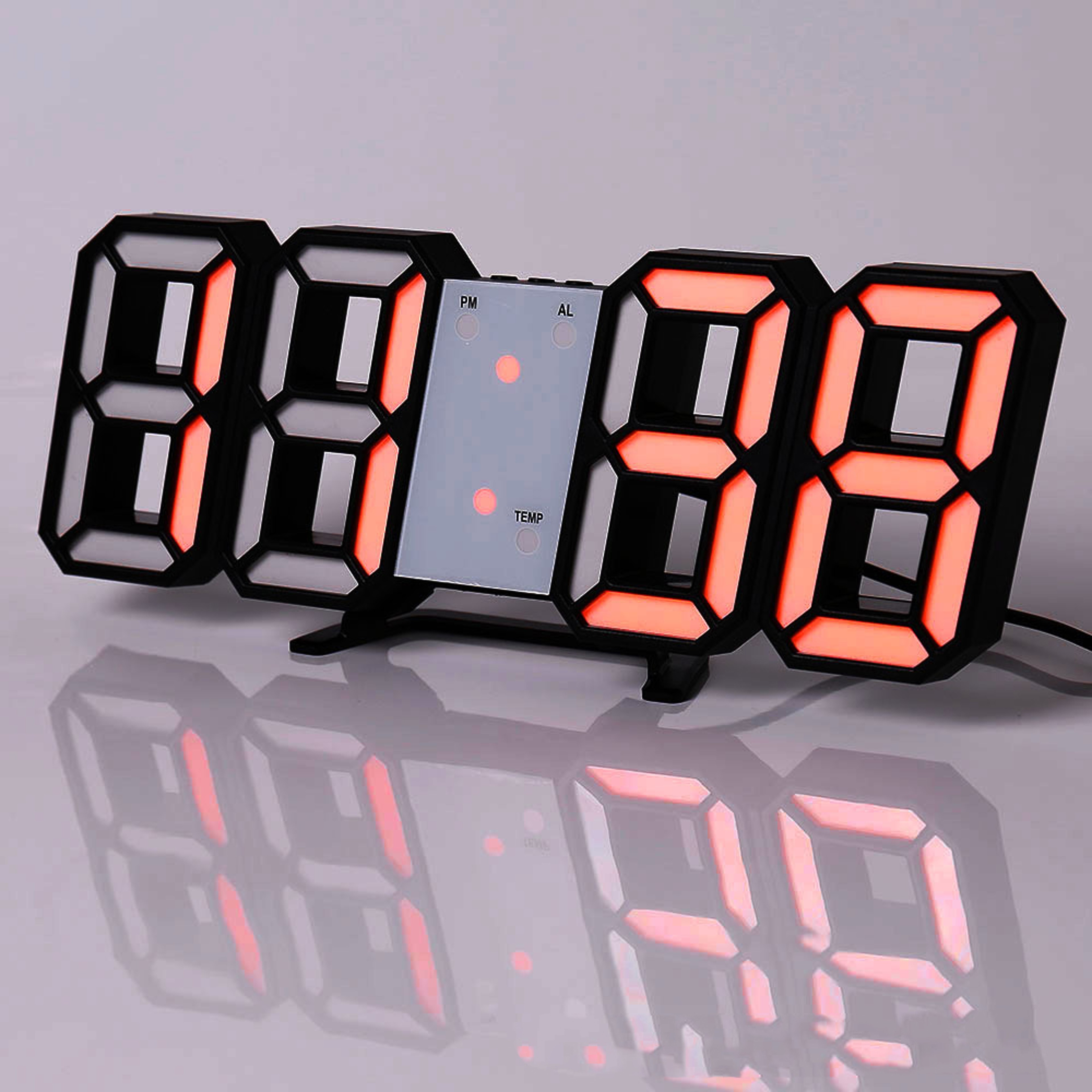 Digital Wall Clock LED Wall Clock Digital Alarm Clock Bedroom Decor Clock Remote Control Clock 4