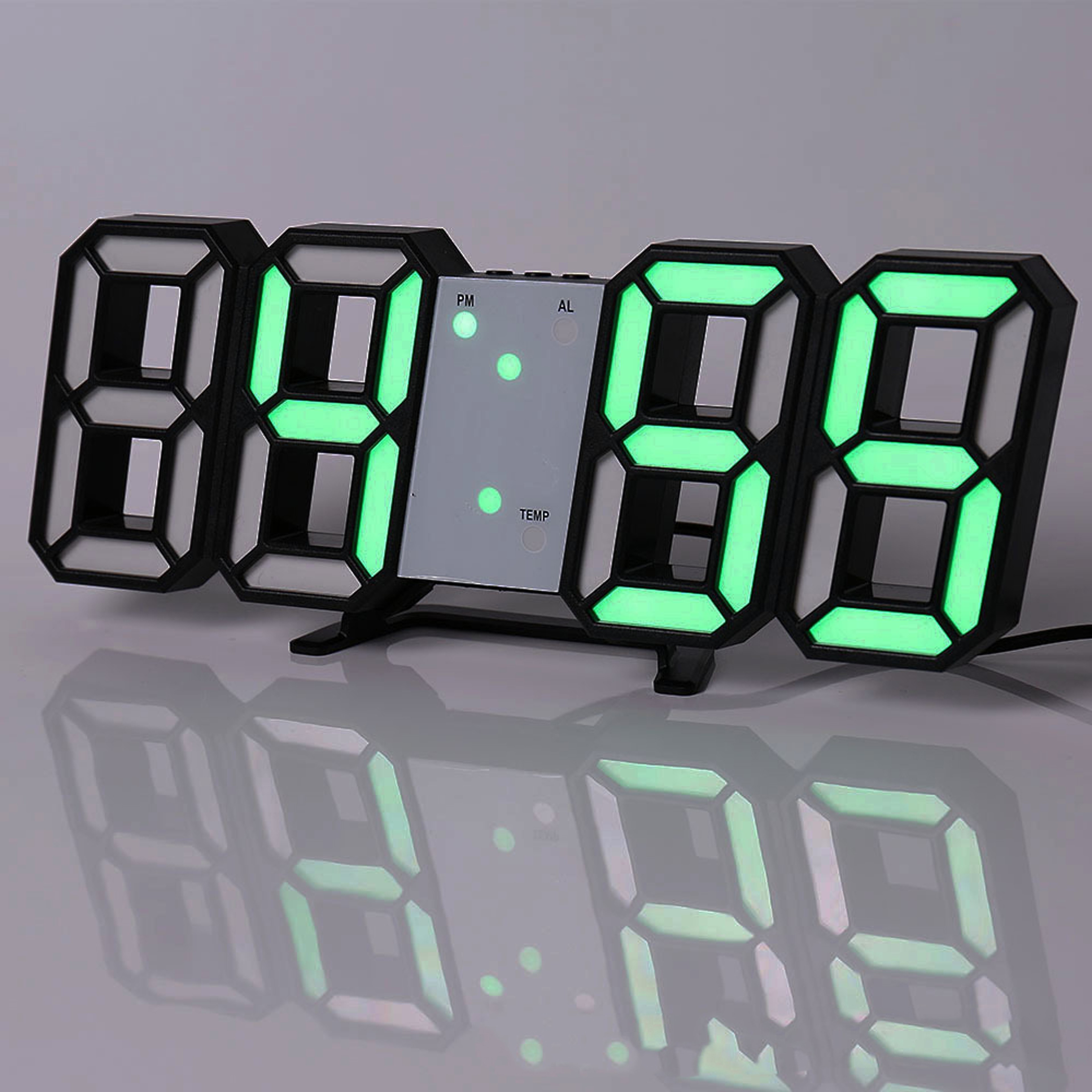 Digital Wall Clock LED Wall Clock Digital Alarm Clock Bedroom Decor Clock Remote Control Clock 6