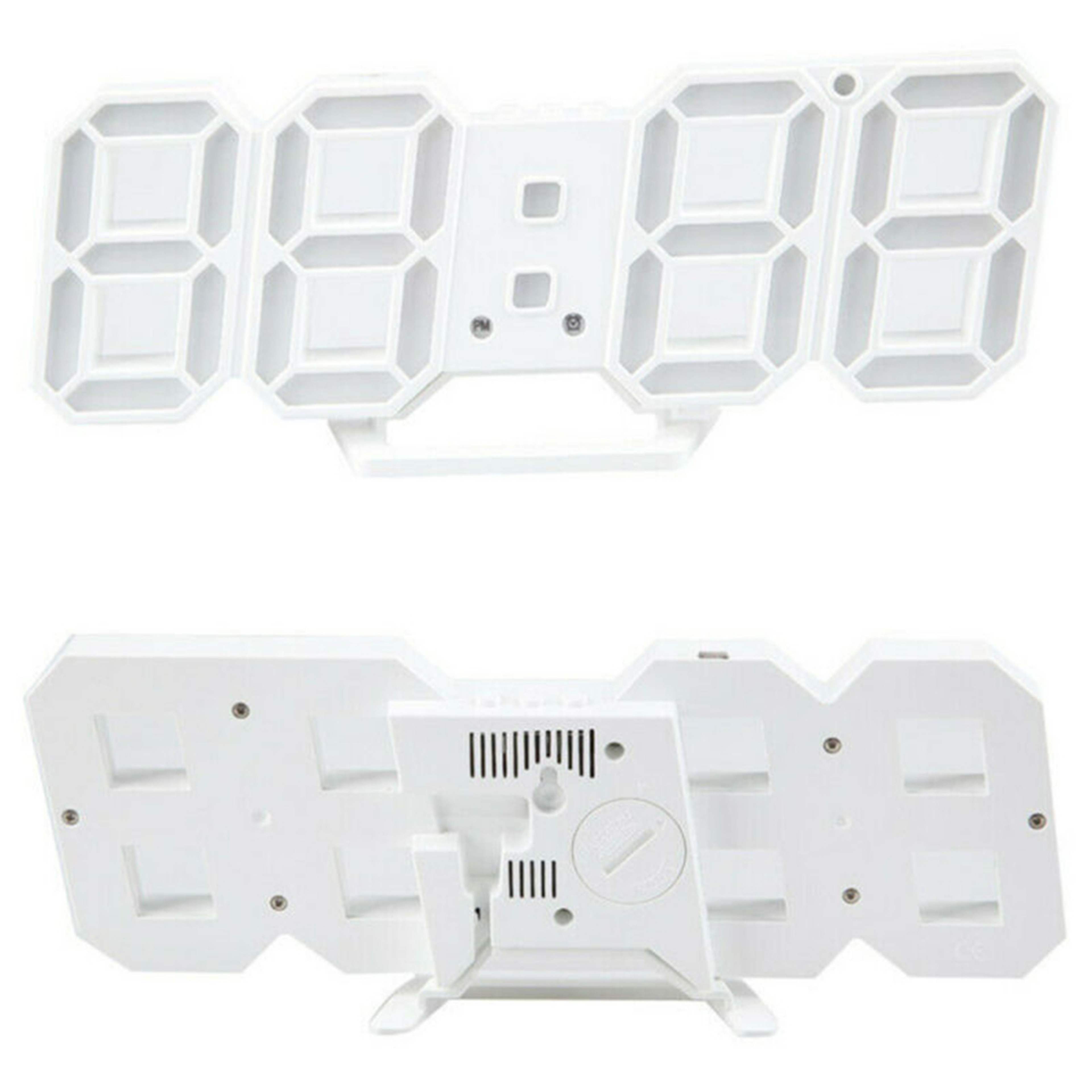 Modern Digital LED Wall Clock, Large Display Alarm Clock, USB Powered Bedroom Clock – view 3