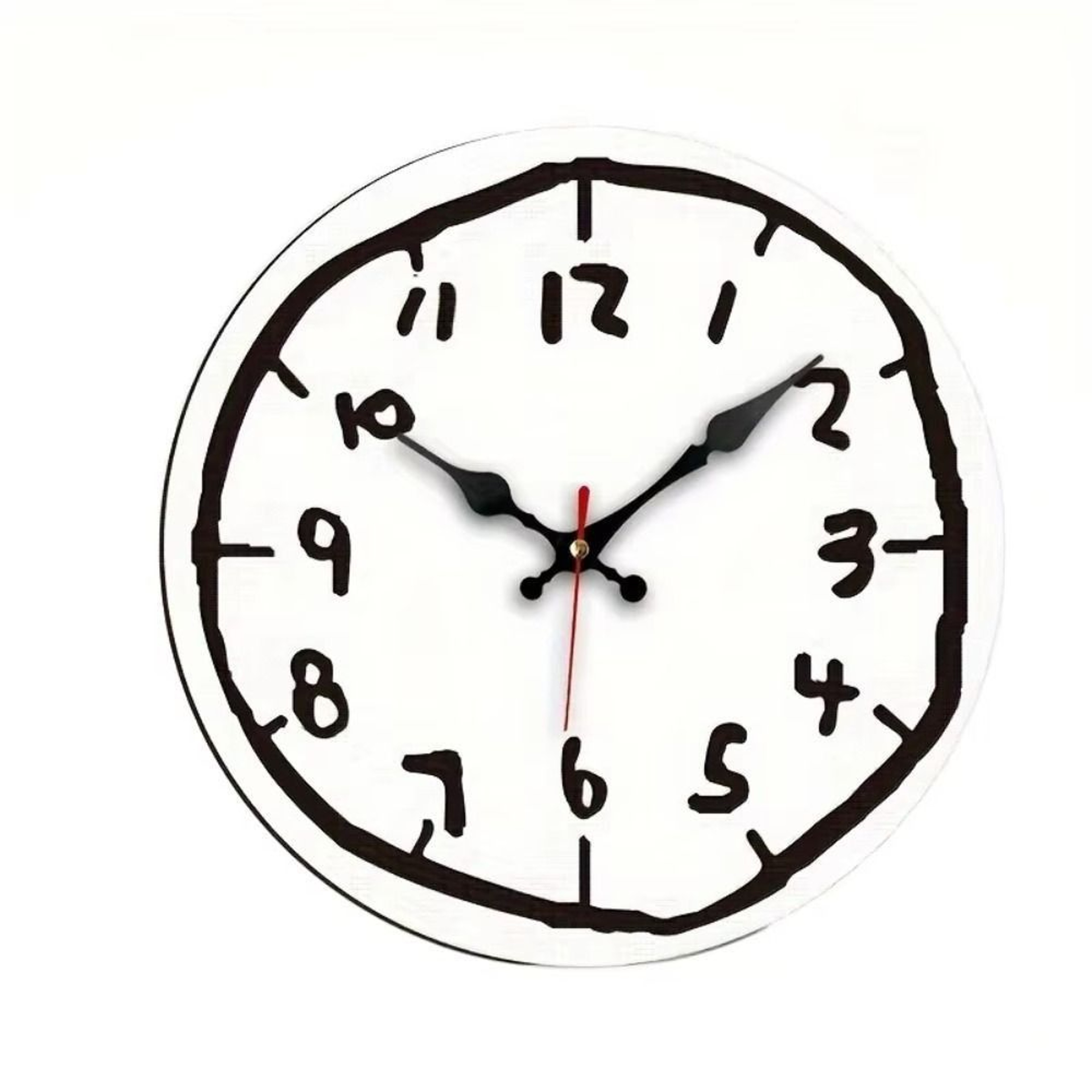 Digital Wall Clock Cartoon Design Silent Round Hanging Clock For Home Decor 7