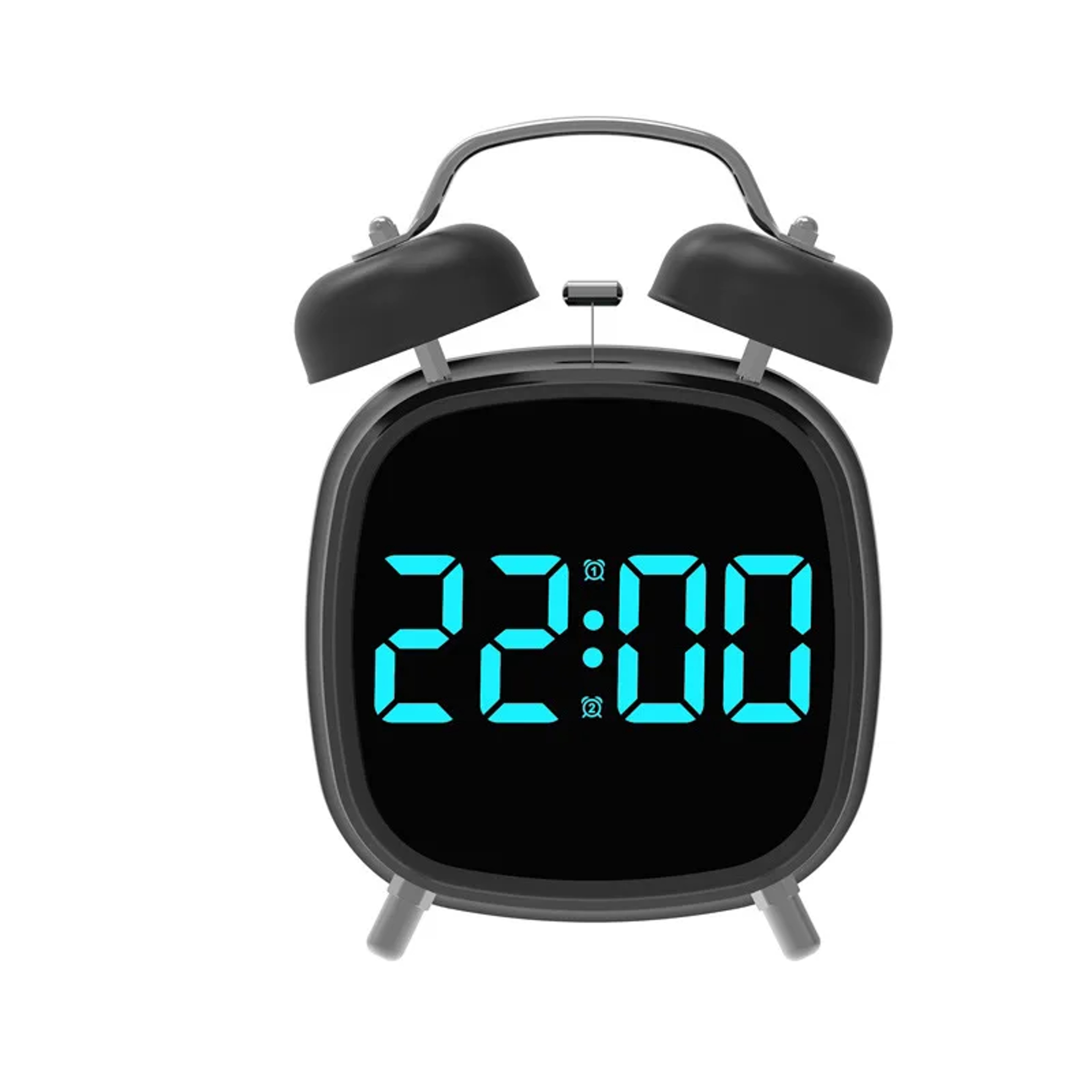 Super Loud LED Alarm Clock For Heavy Sleepers Double Bell Bedside Clock With Hour Display 2