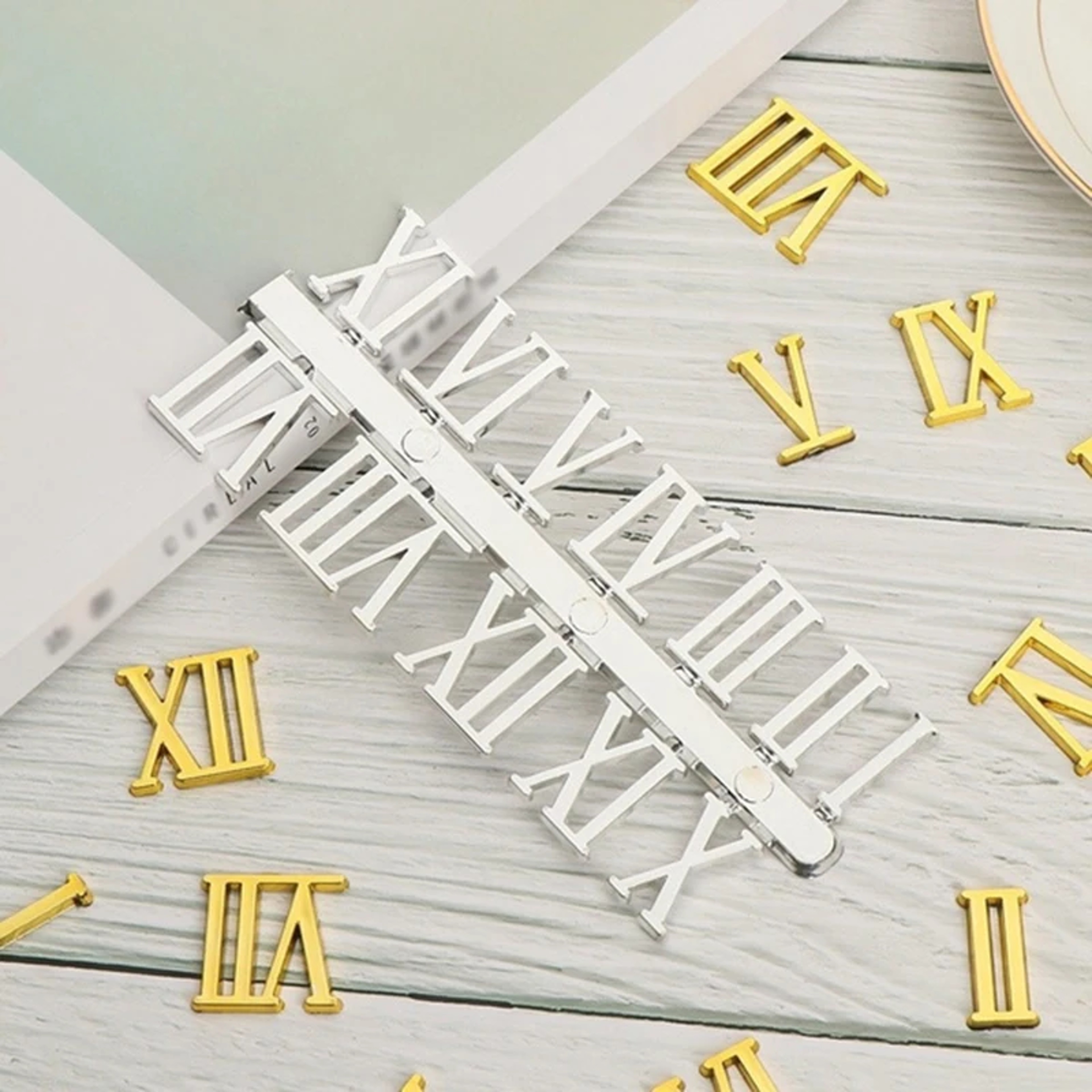 DIY Clock Numerals Wall Clock Replacement Parts Roman Numeral Clock Stickers For Quartz Clock Repai 9