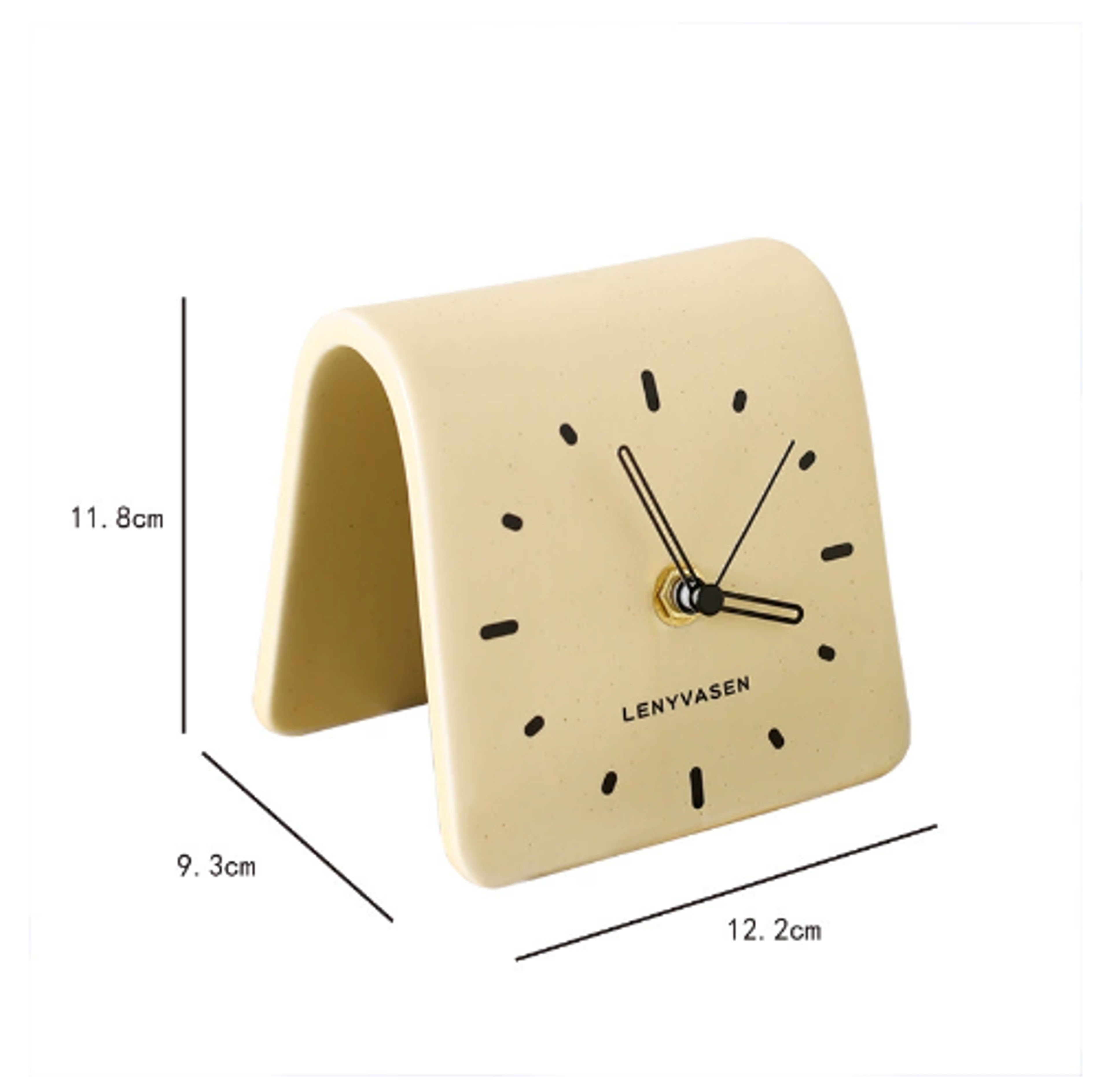Modern Ceramic Desk Clock Silent Table Clock For Bedroom Living Room Office Home Decor 12