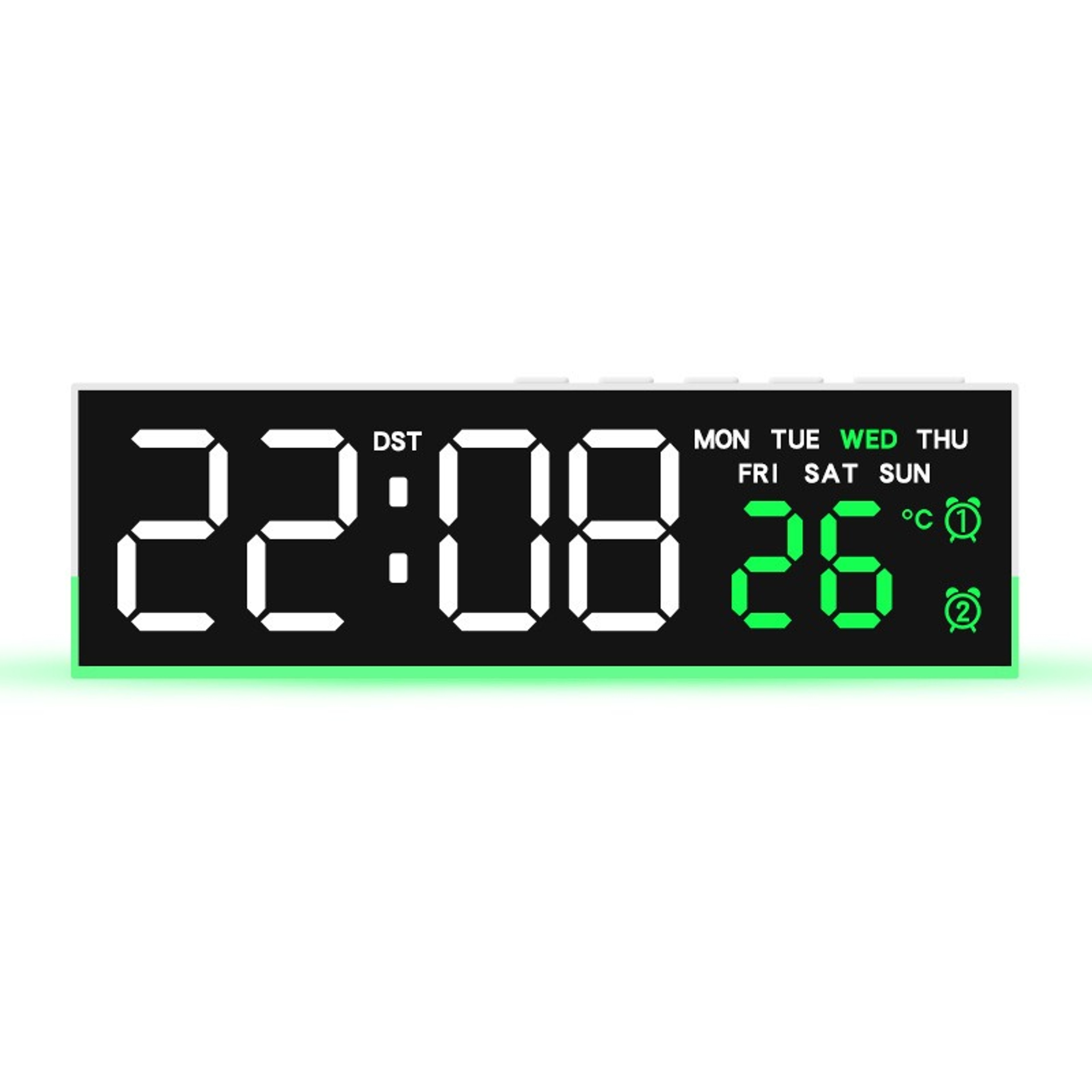 Smart LED Digital Alarm Clock With Ambient Light Temperature Display And Bedside Night Light 2