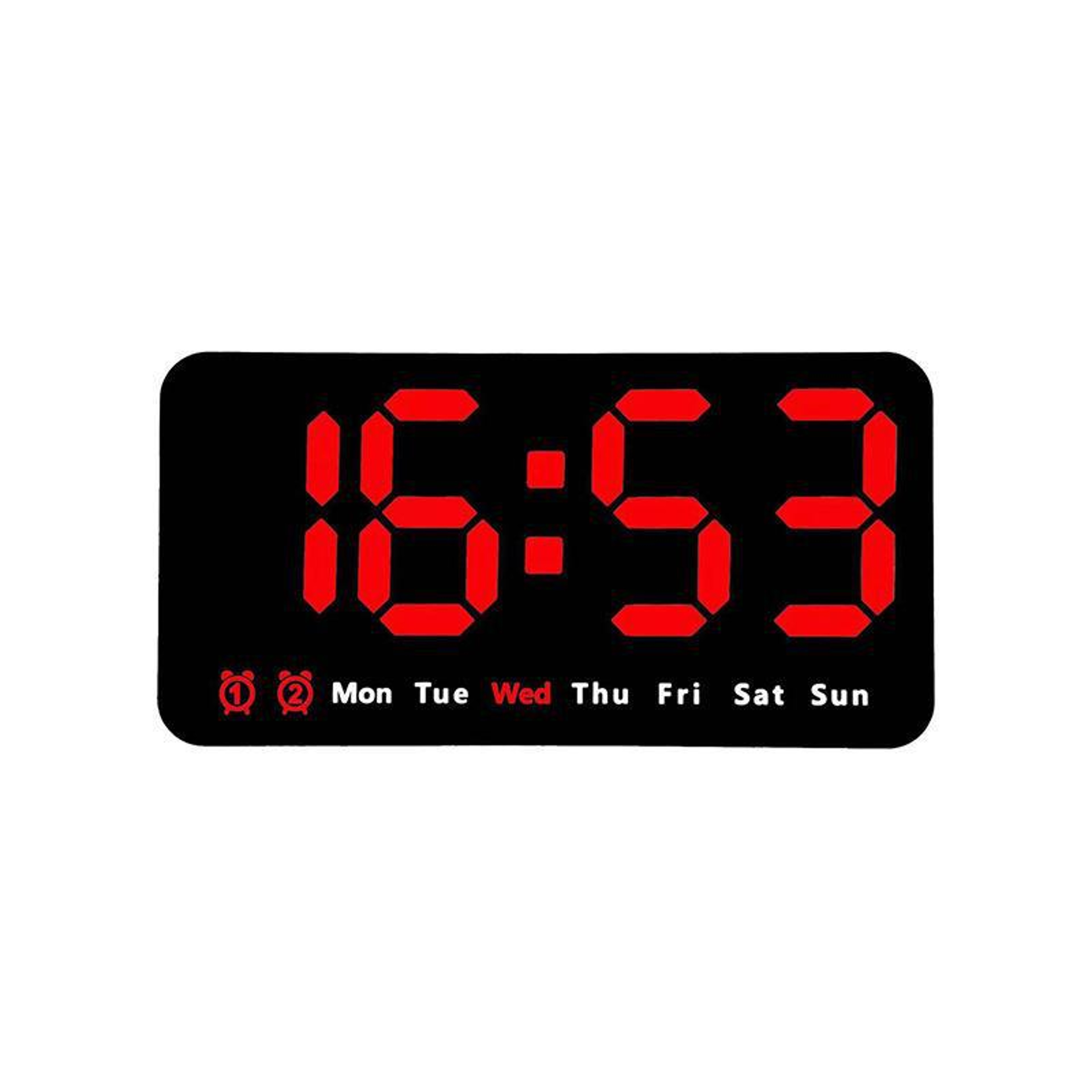 Voice Control Digital Wall Clock Large LED Clock With Temperature Display And Dual Alarm 2
