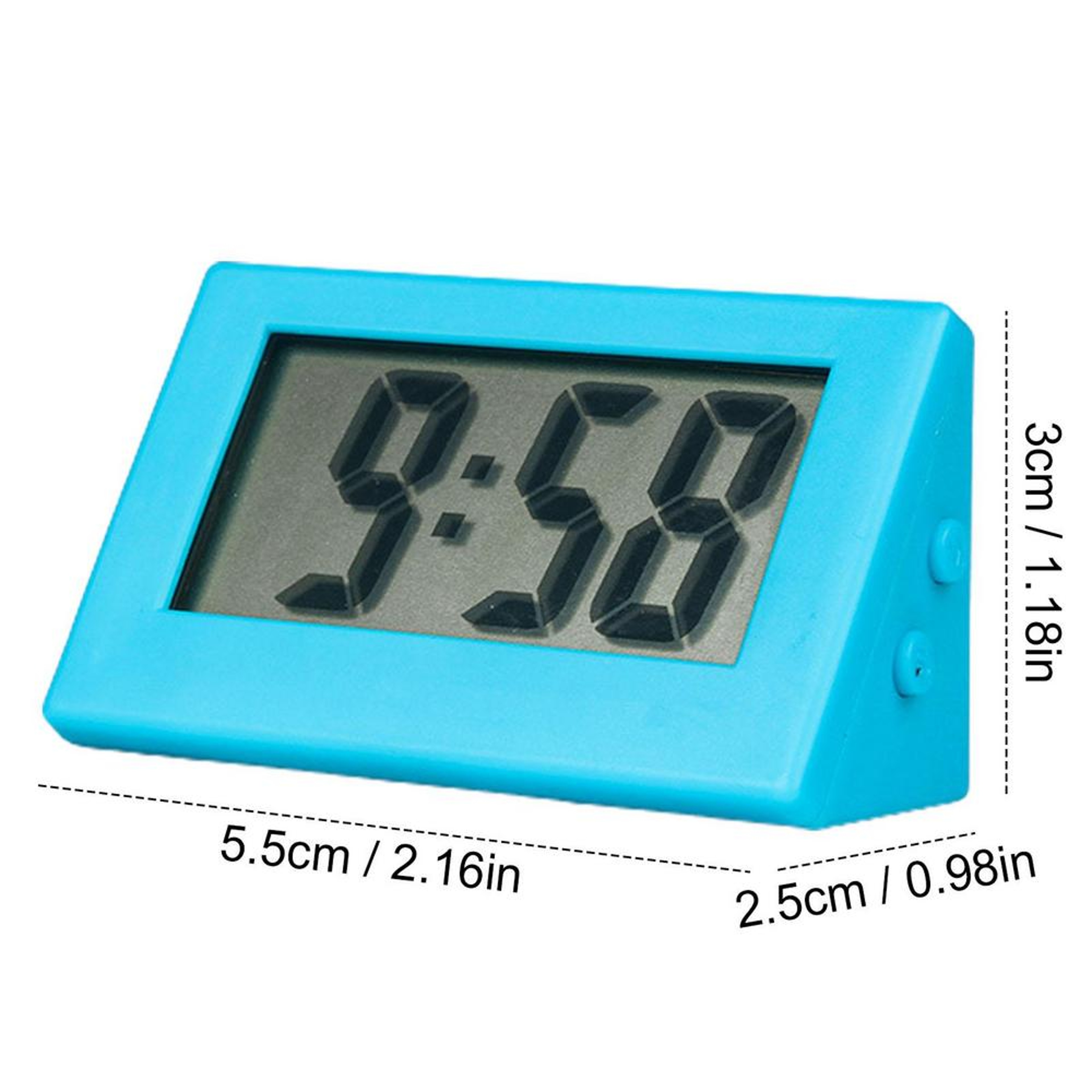 Mini LCD Digital Clock Small Desktop Clock Mute Table Alarm Clock For Bedroom Office 2