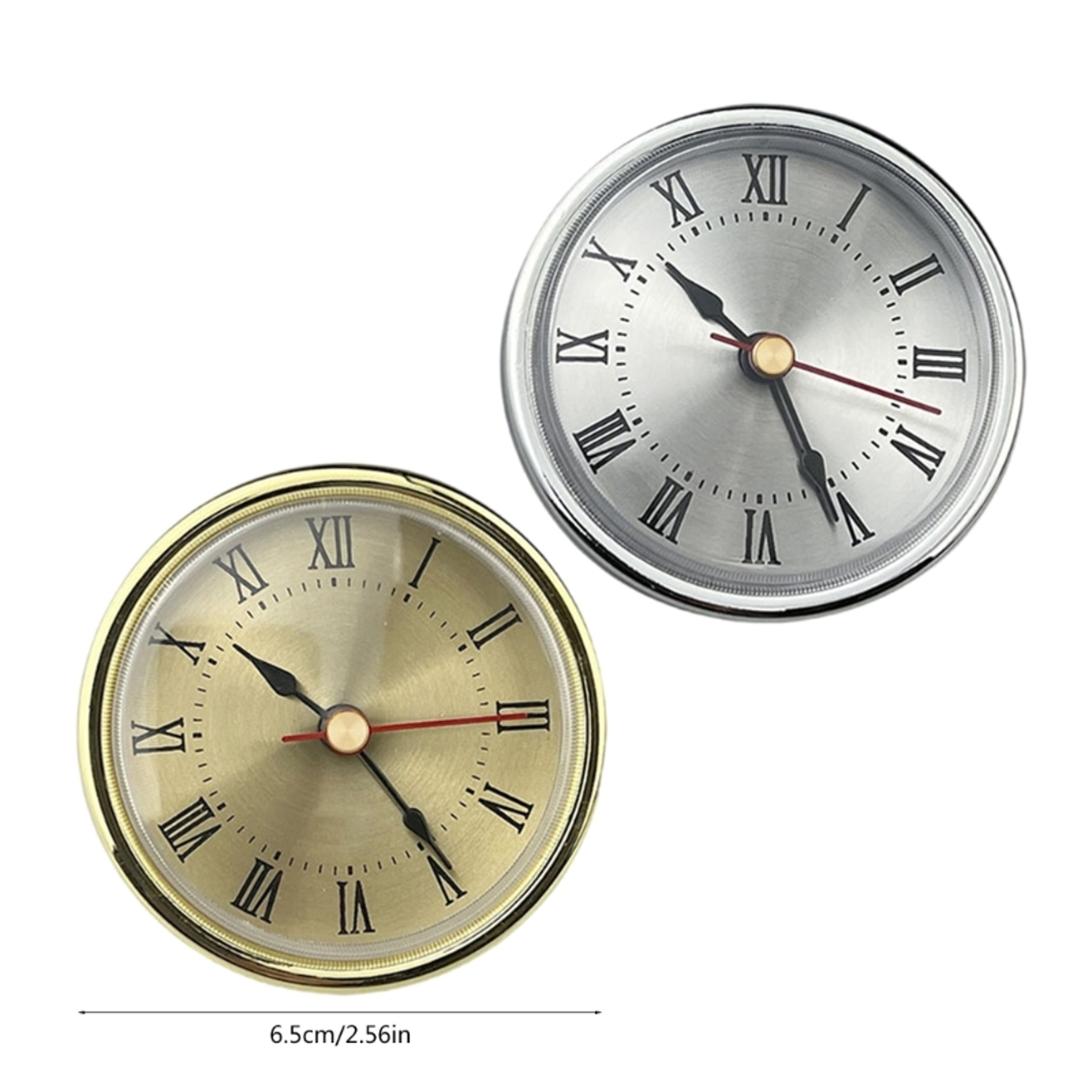 Round Clock Insert With Roman Numerals Gold Silver Clock Replacement Insert For DIY Clock Projects 7
