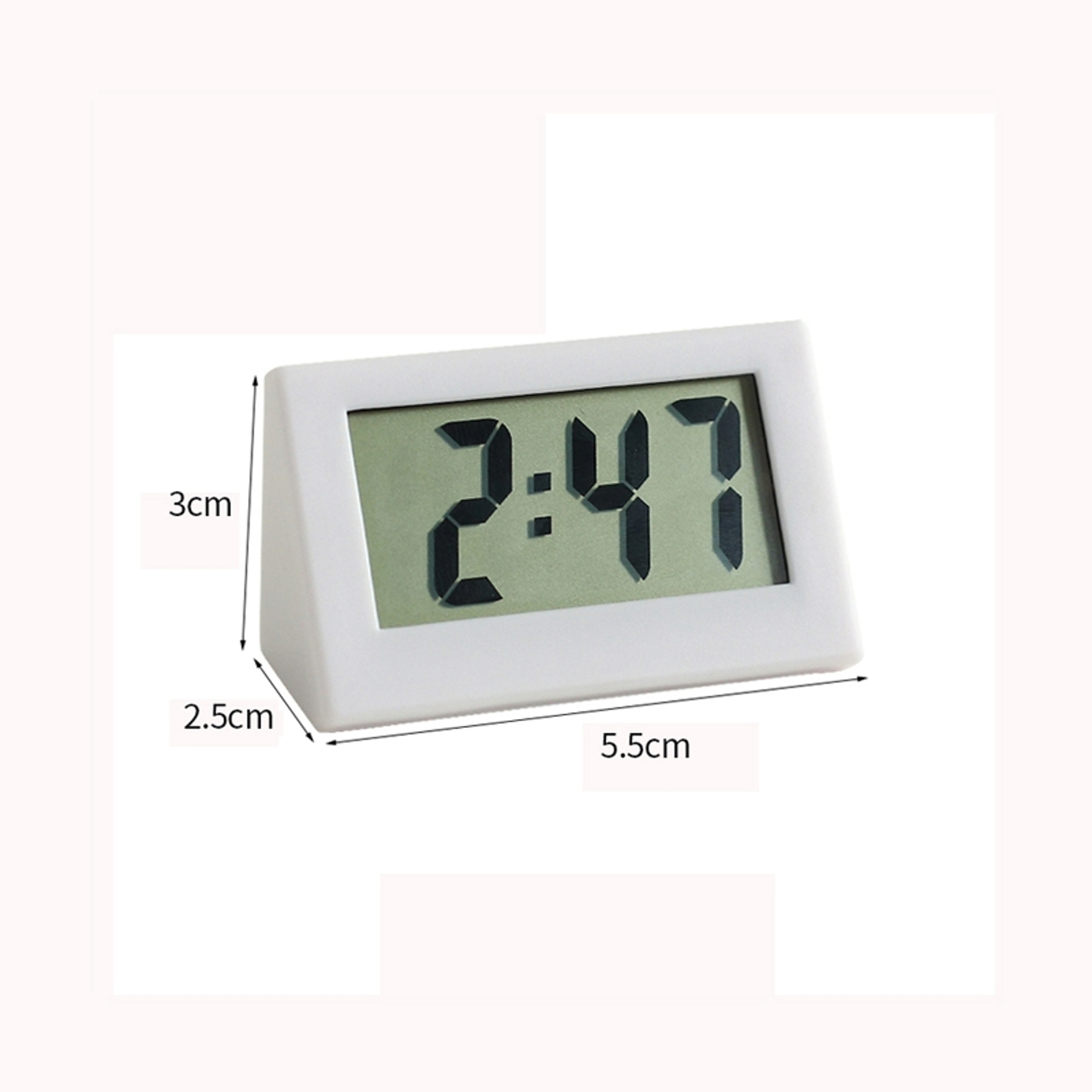 Mini LED Digital Desk Clock Portable Battery Operated Desktop Clock For Home Office And Bedroom 7