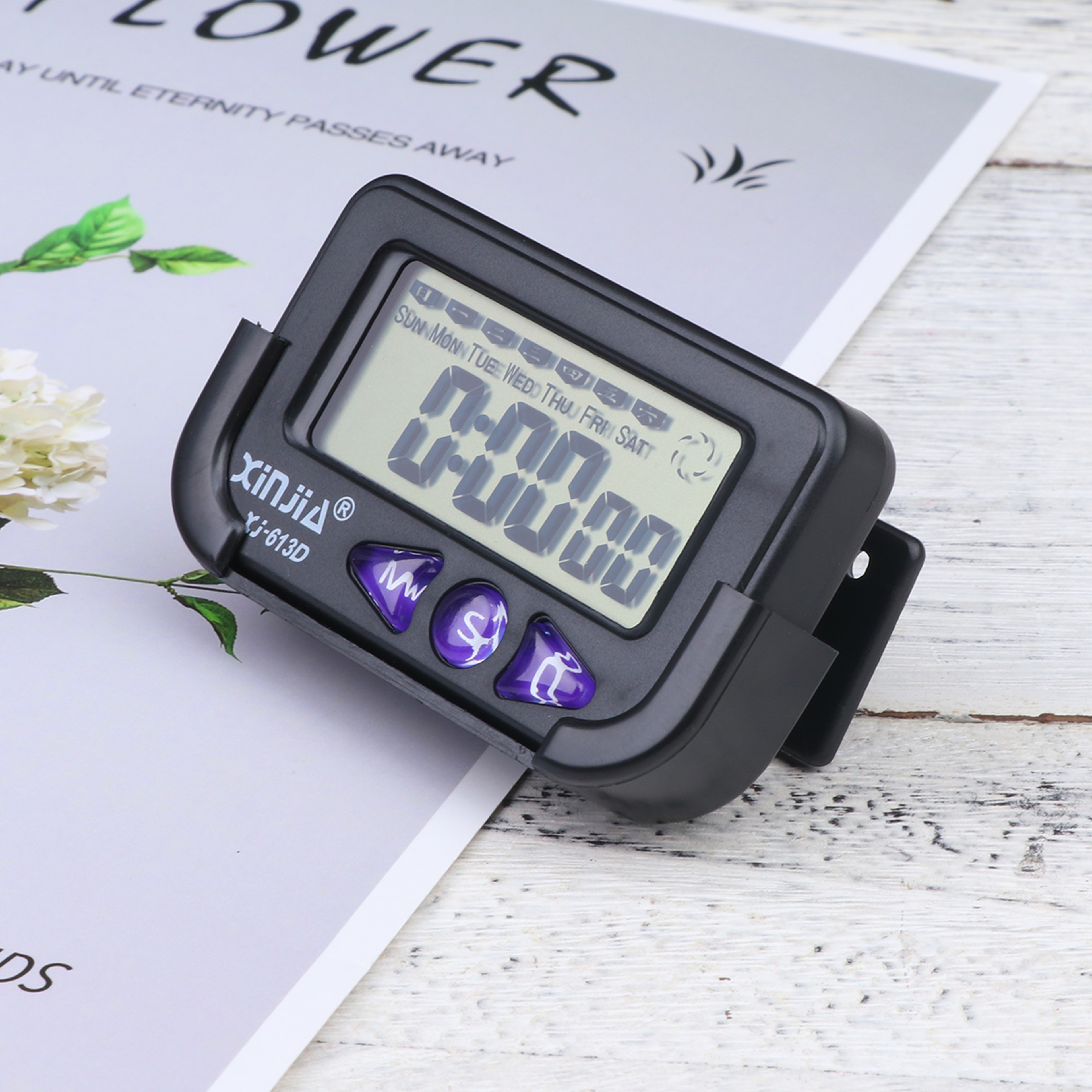 Digital Car Clock With LCD Display Dashboard Timer And Alarm Chronograph For Cars 0