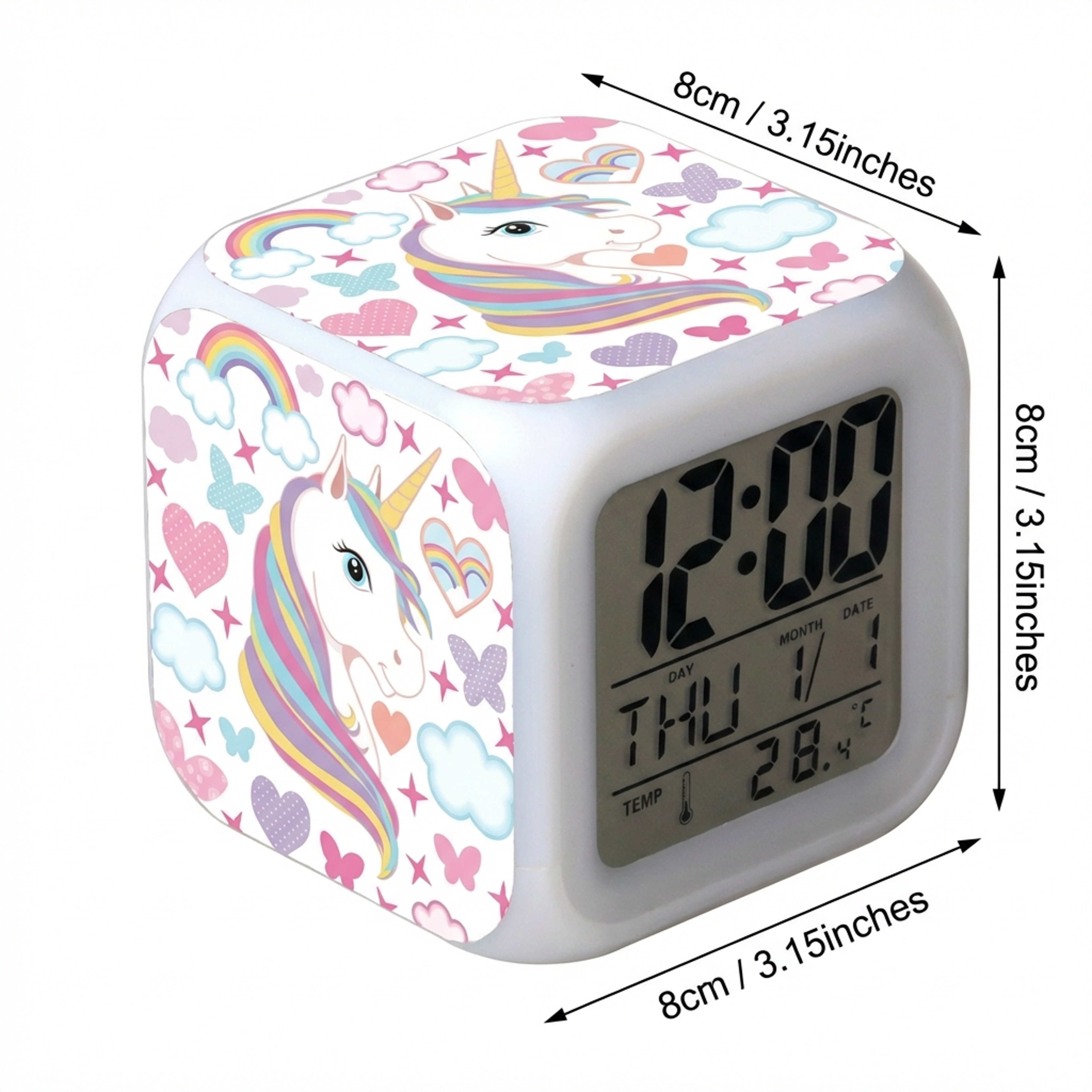 Kids Alarm Clock with LED Night Light, Wake Up Clock and Color Changing Lamp – view 6