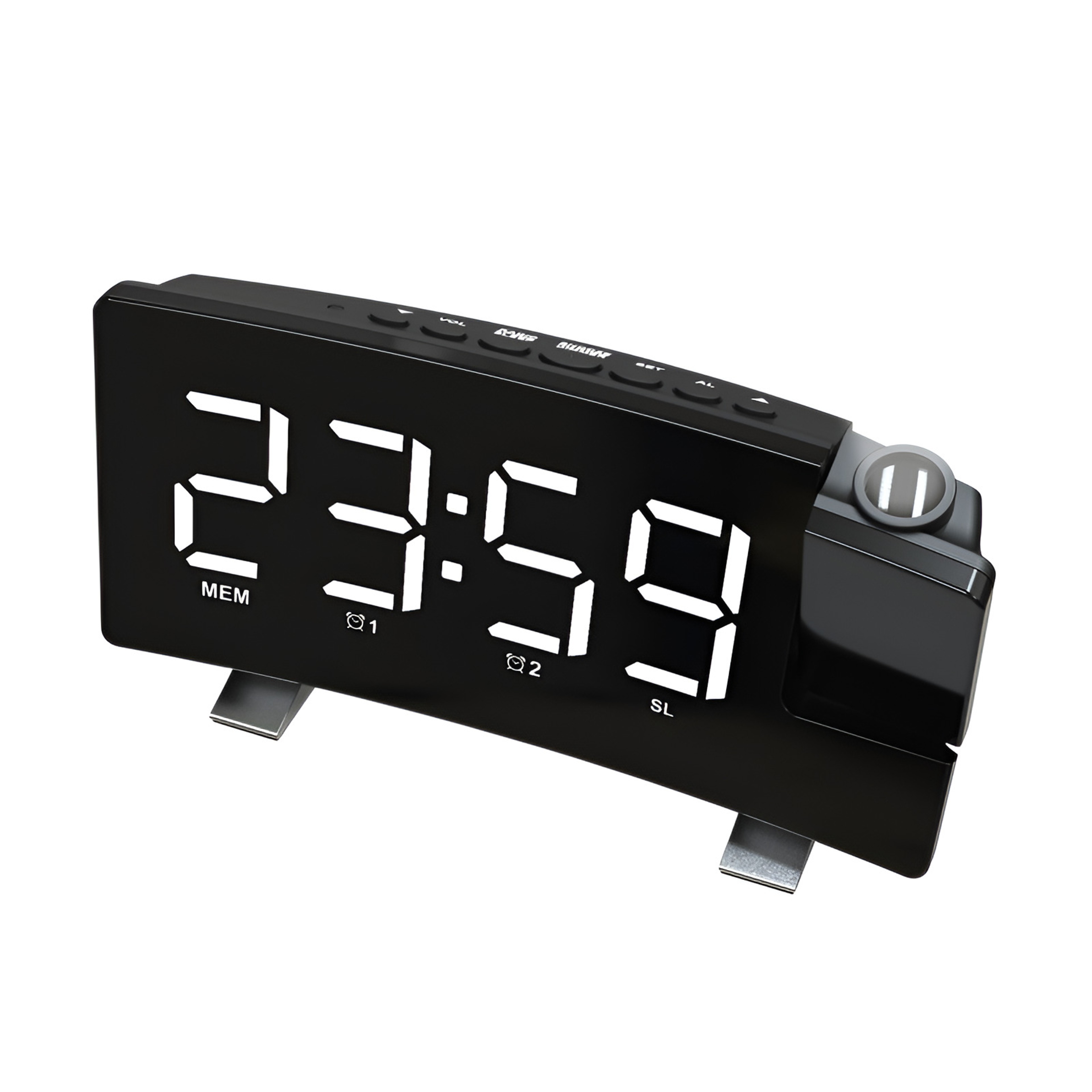Projection Alarm Clock With 180 Ceiling Display Large LED Alarm Clock For Bedroom And Heavy Sleeper 1