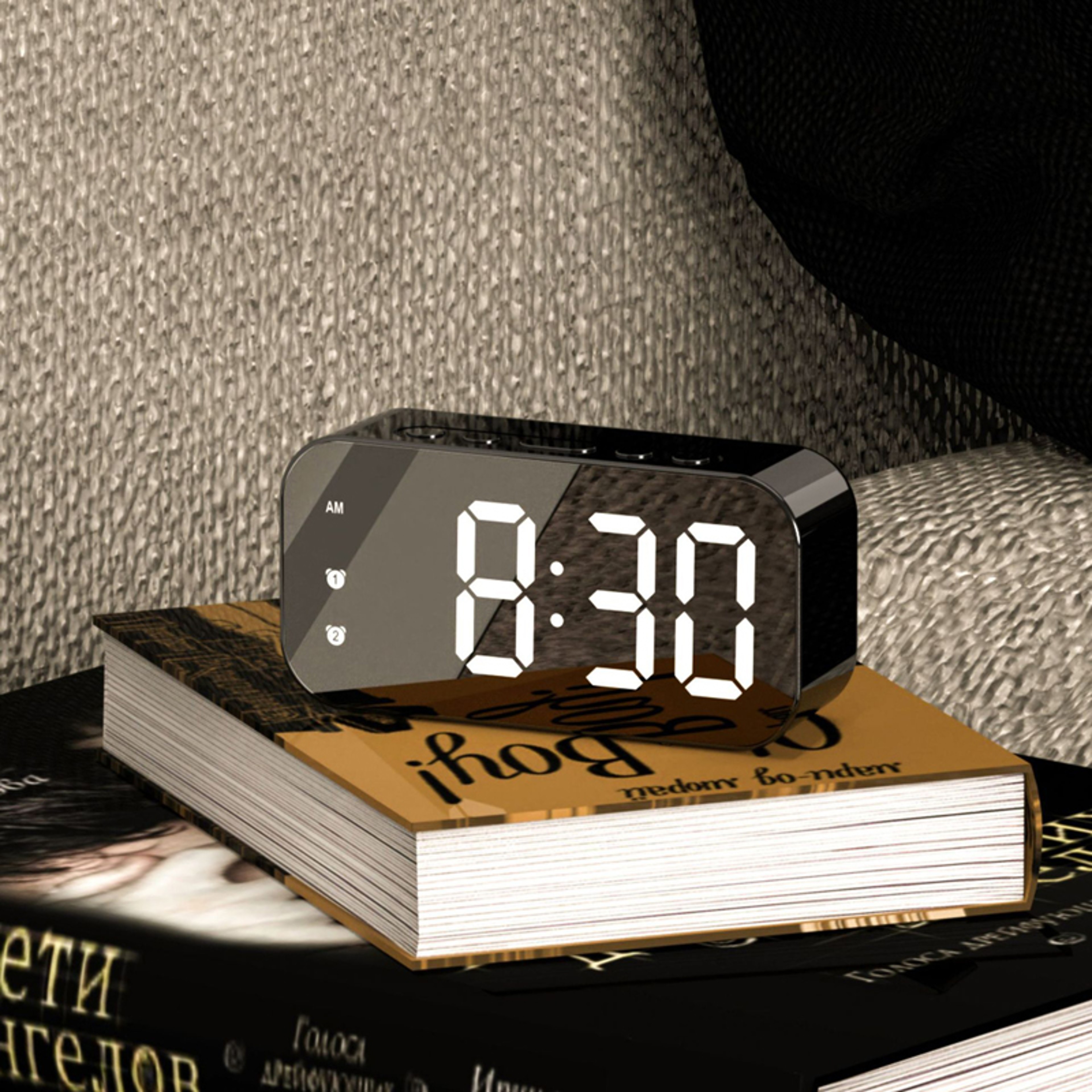 Smart Sound Control LED Alarm Clock With Temperature Display And Silent Digital Bedside Design 1